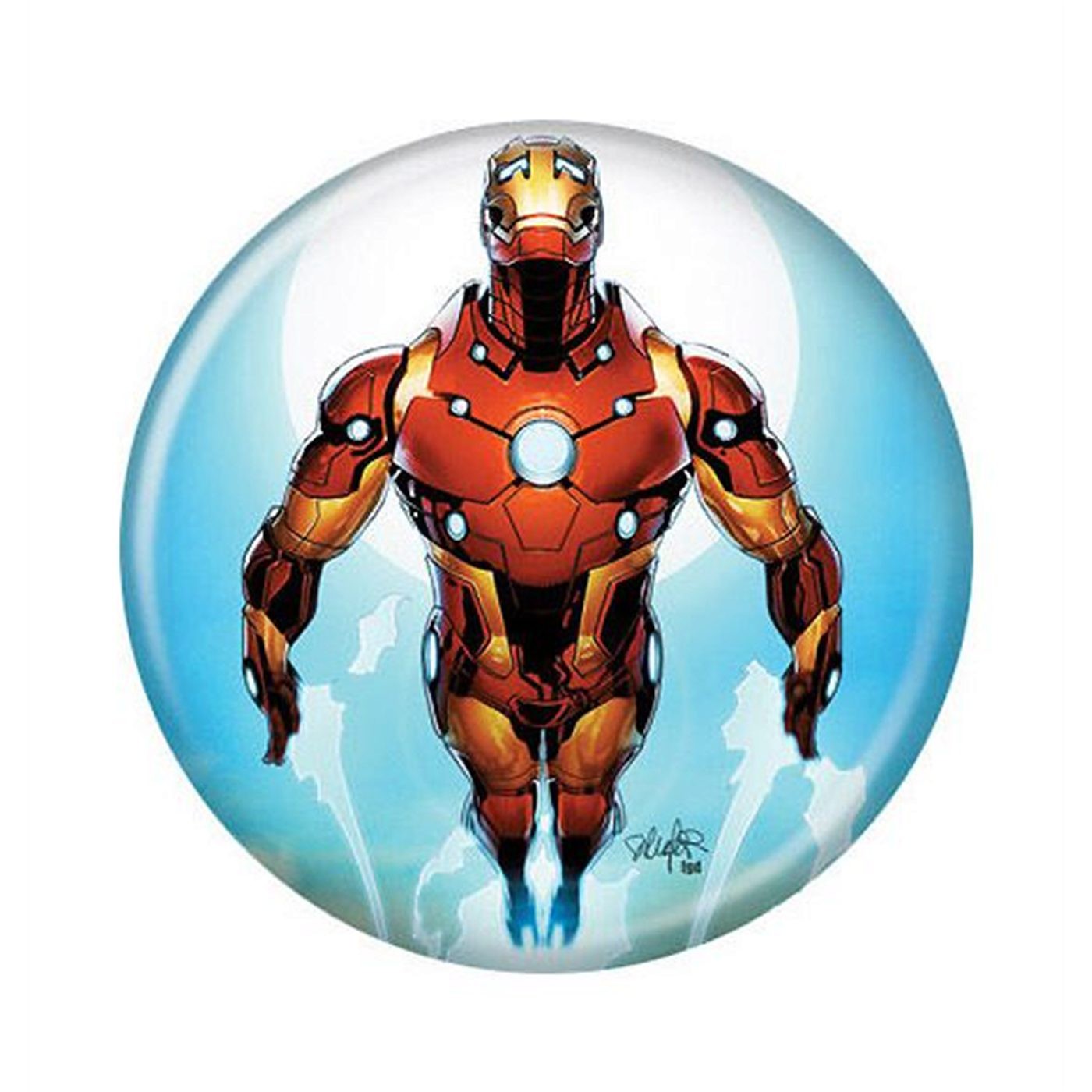 Iron Man Soaring Flight Button, Blue