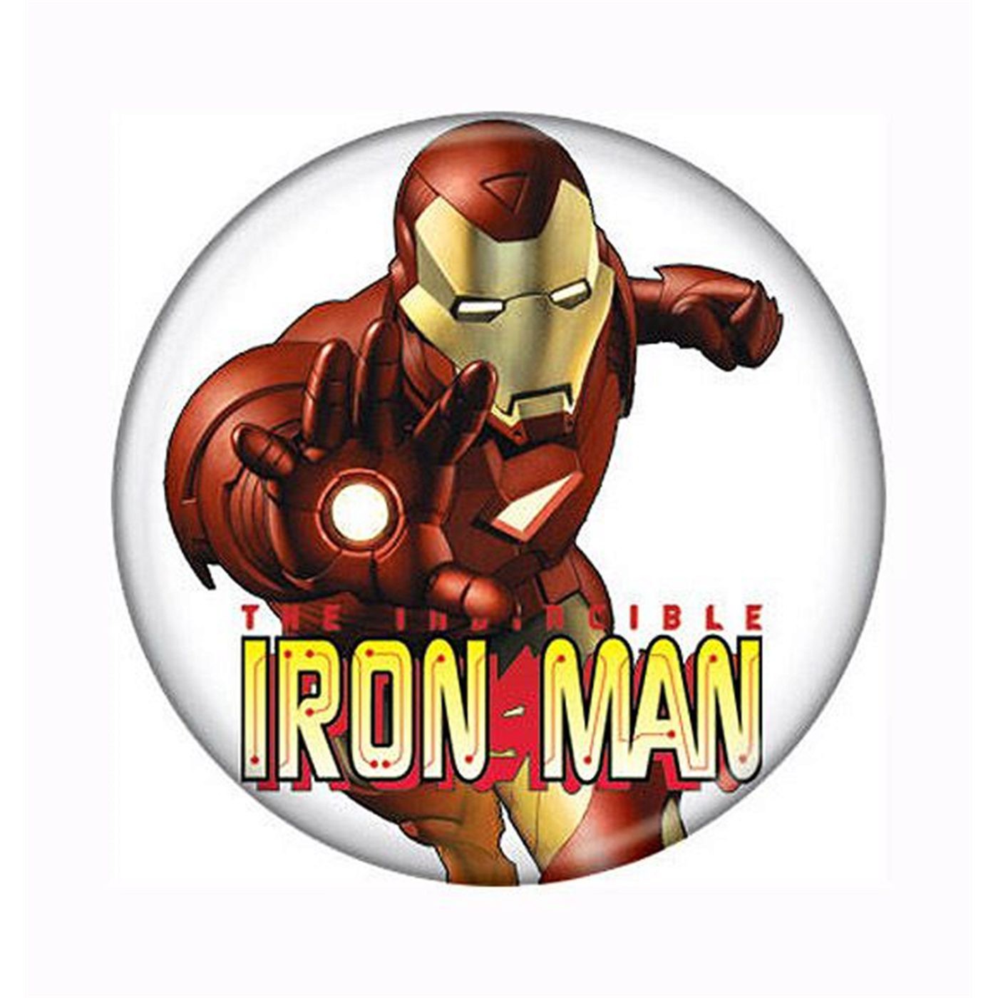 Iron Man 'Eat My Repulsor' Button, White