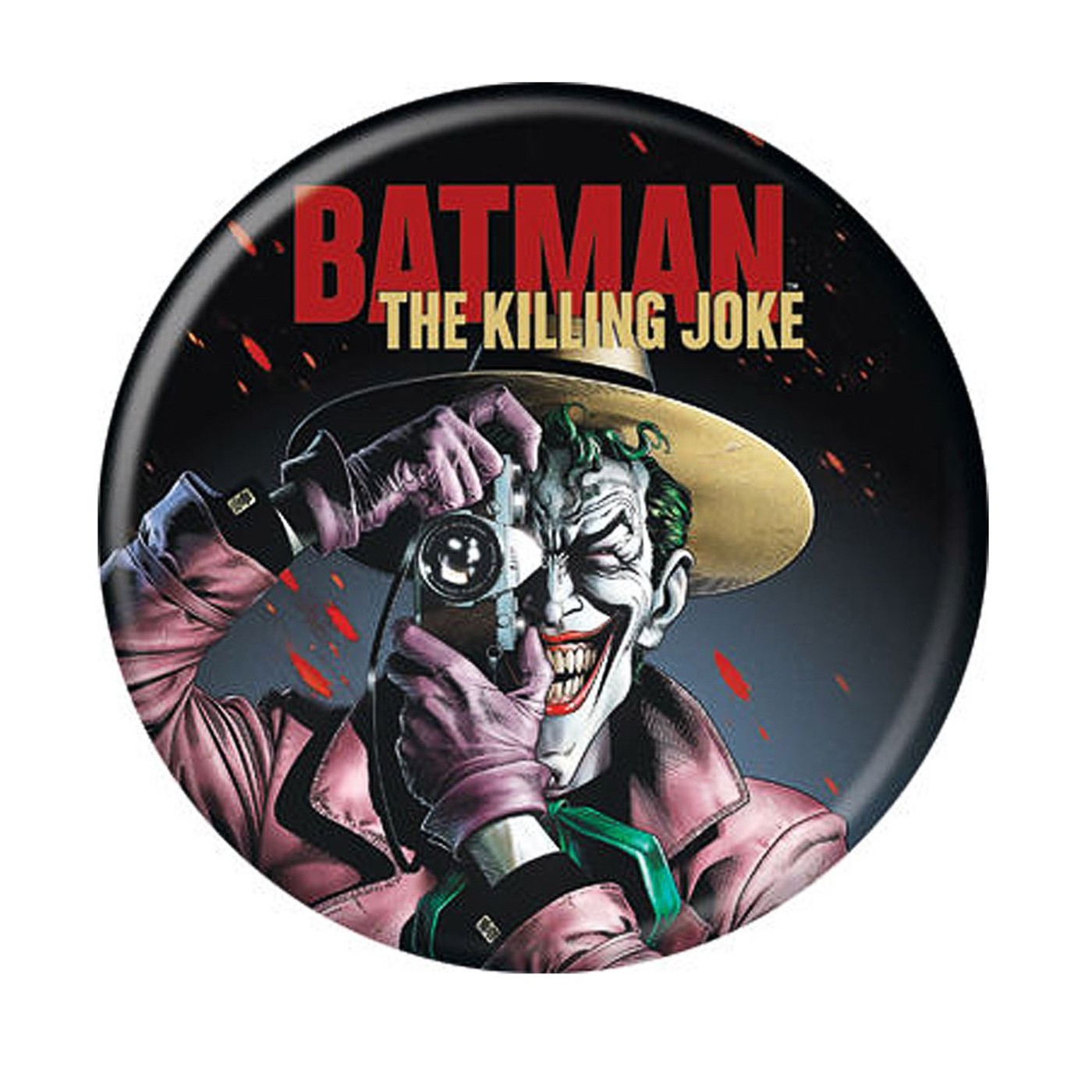 Joker Killing Joke Button, Black