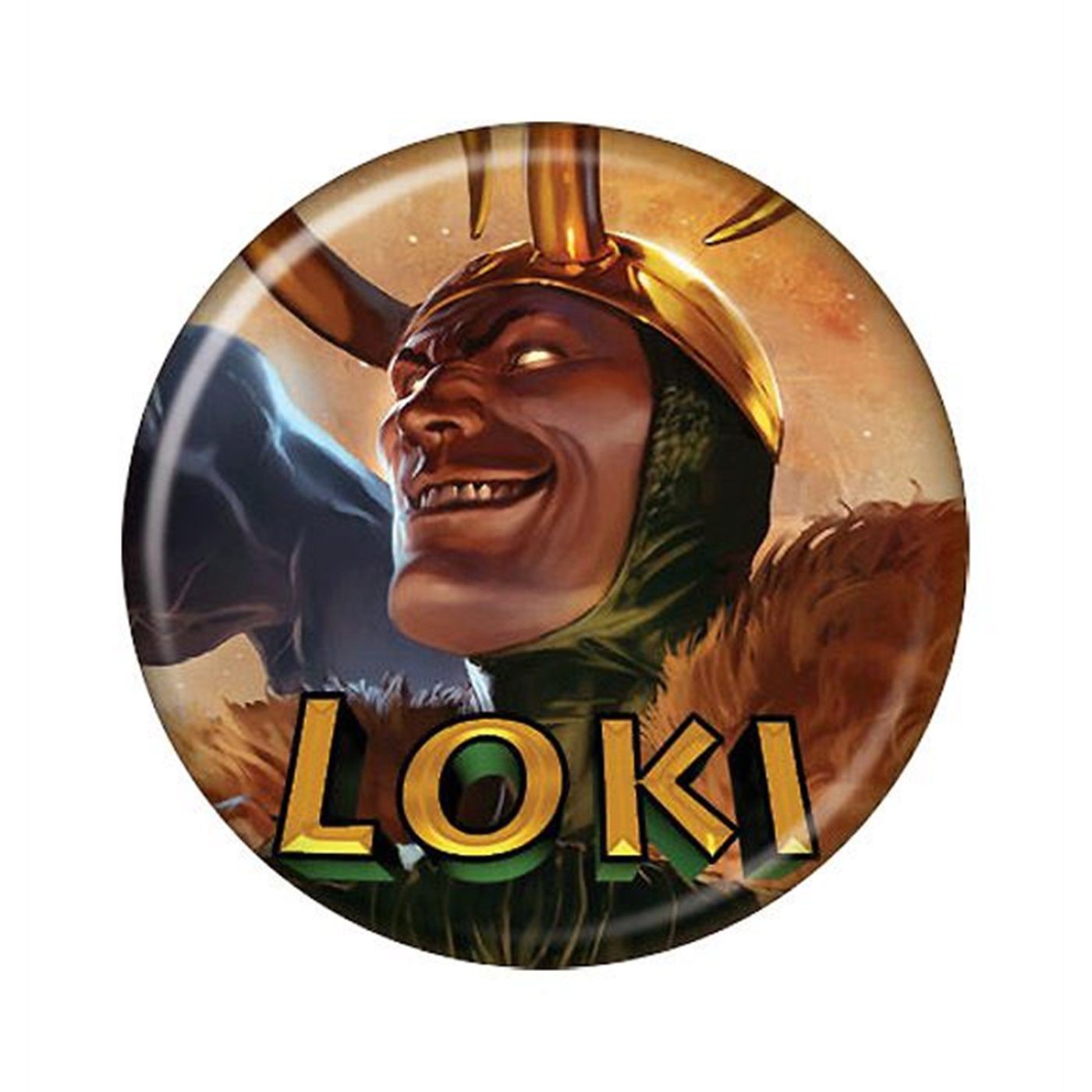 Loki Laughs Button, Green