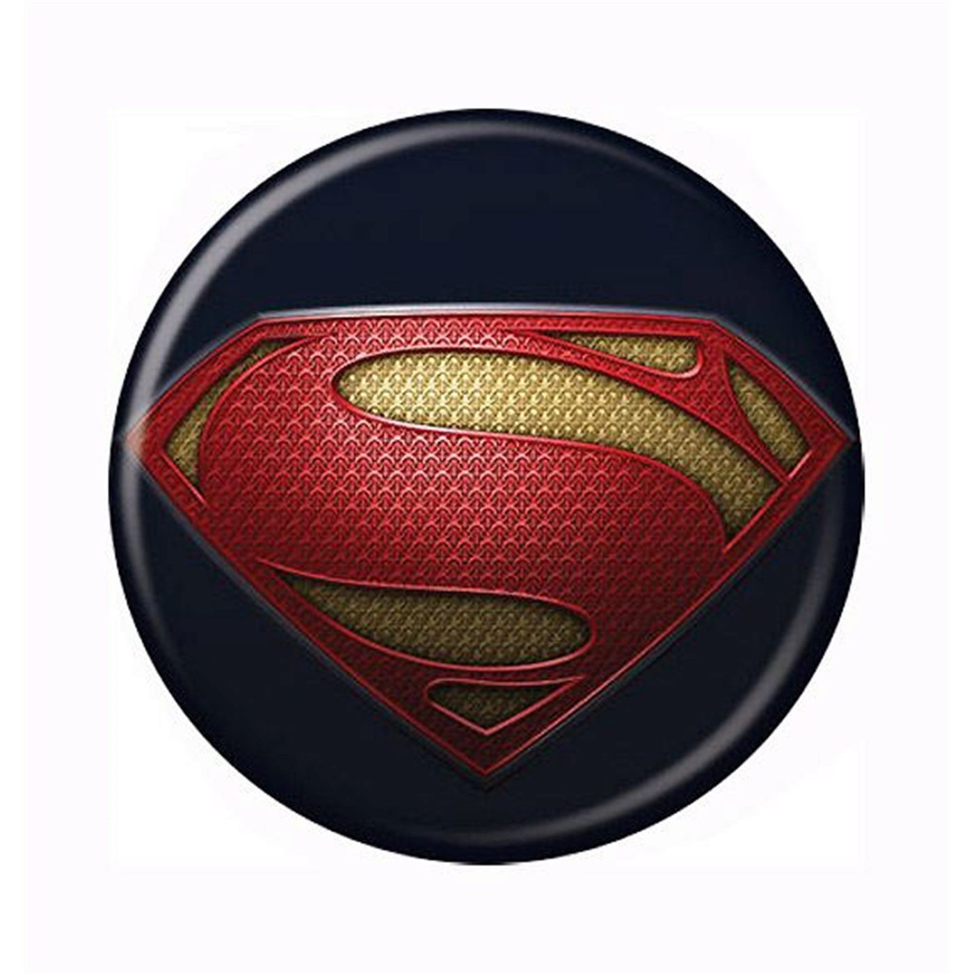 Superman Man of Steel Costume Symbol Button, Blue