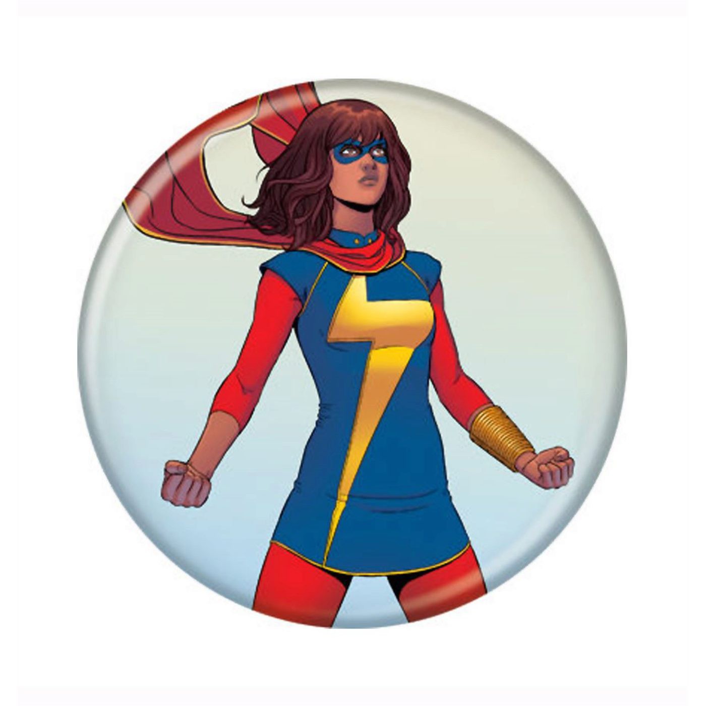 Ms. Marvel Stance Button, Blue