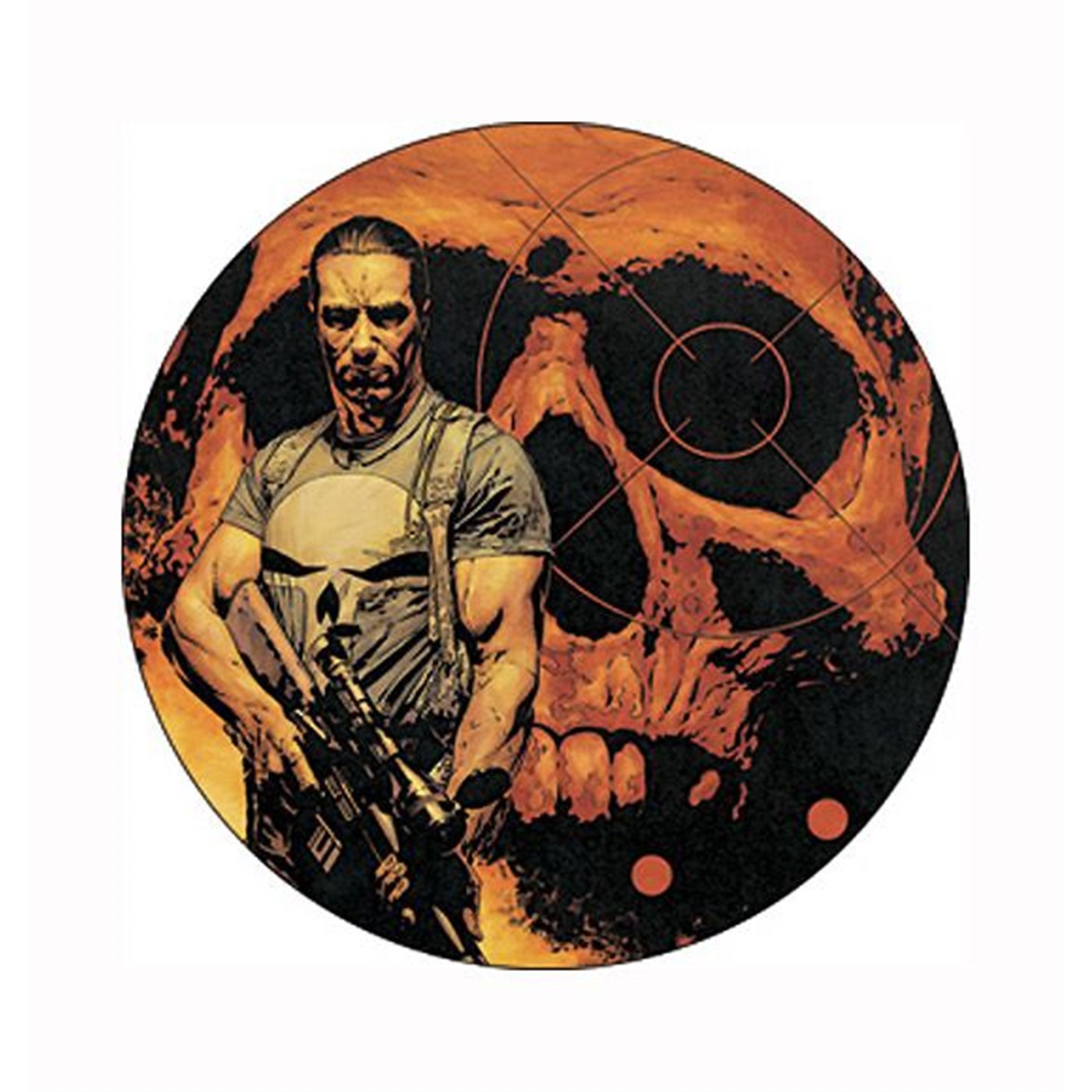 Punisher Fire Skull Button
