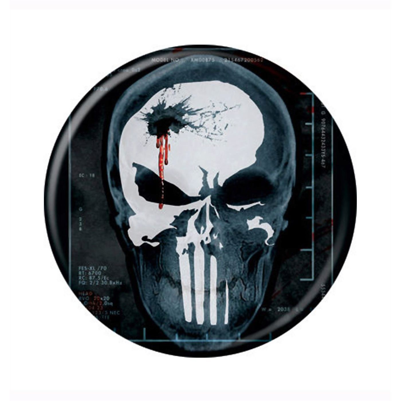 Punisher X-Ray Button, Black