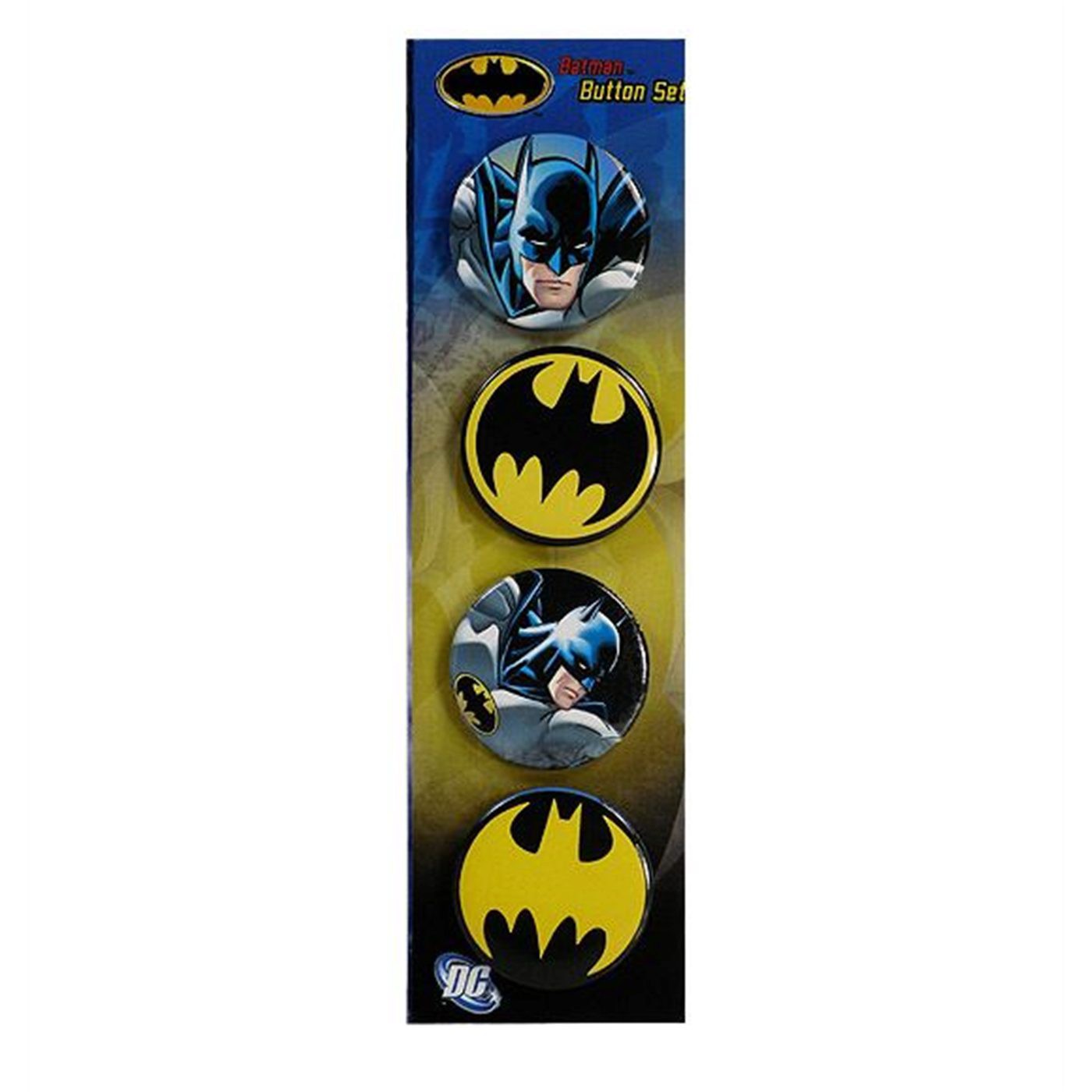 Batman Images And Symbols Button Set, White