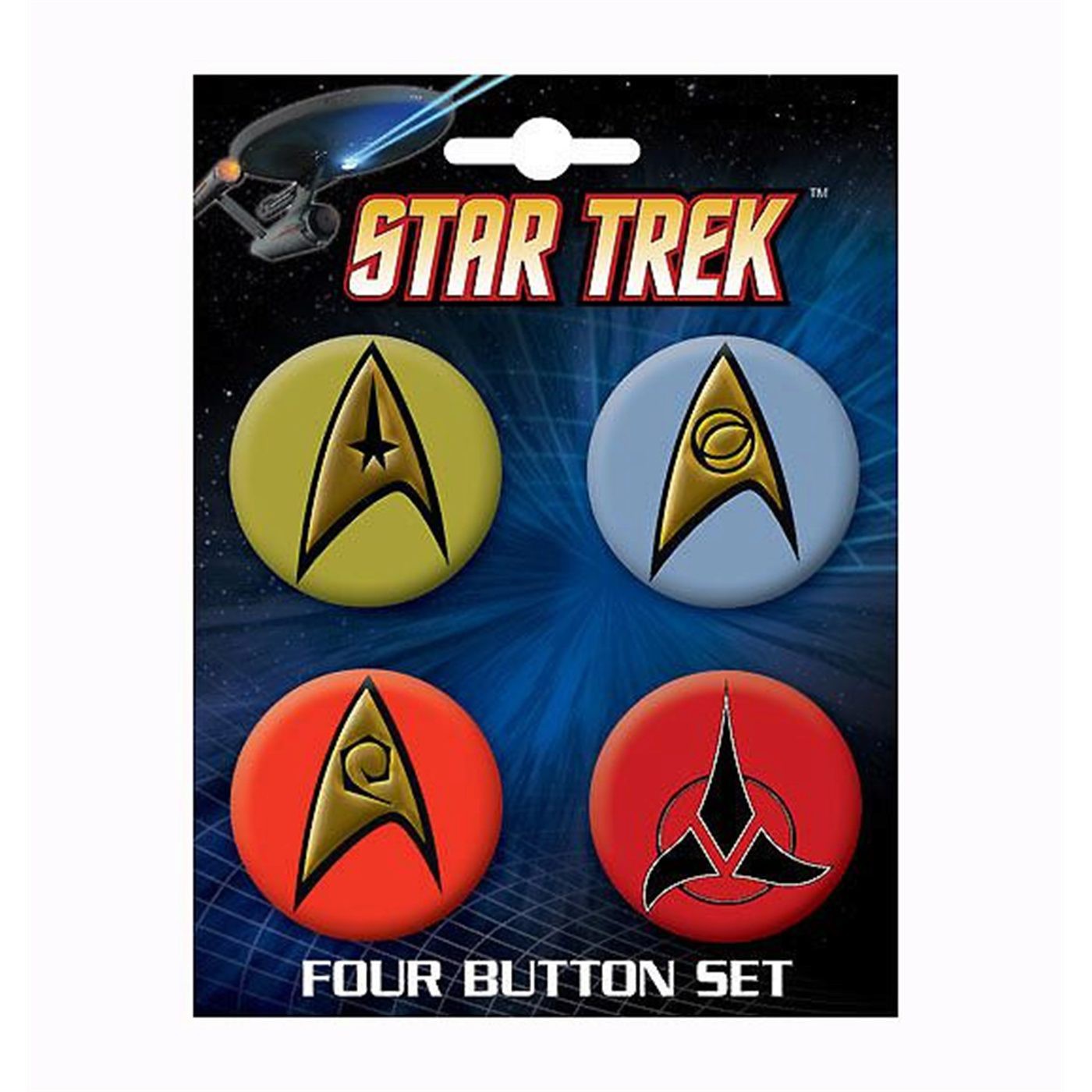 Star Trek Insignia Button Set, White