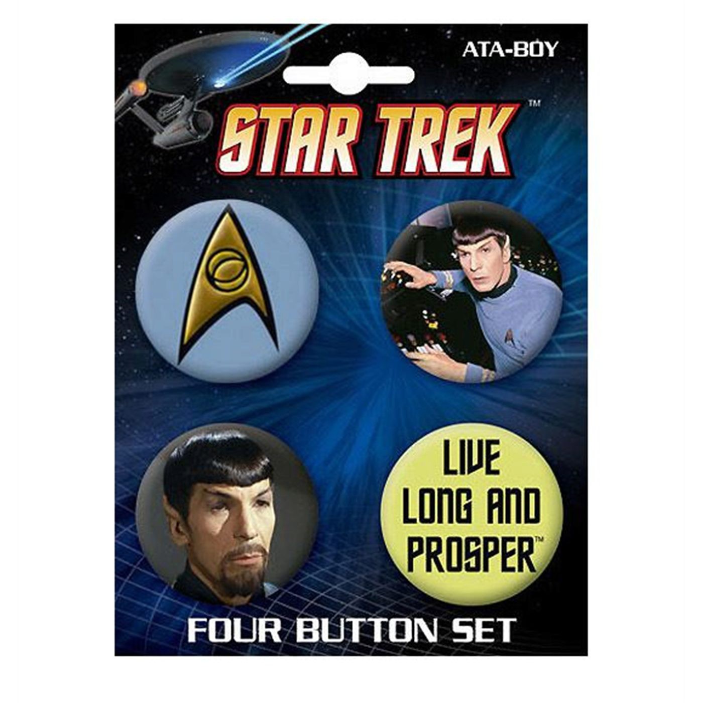 Star Trek Spock Button Set, White