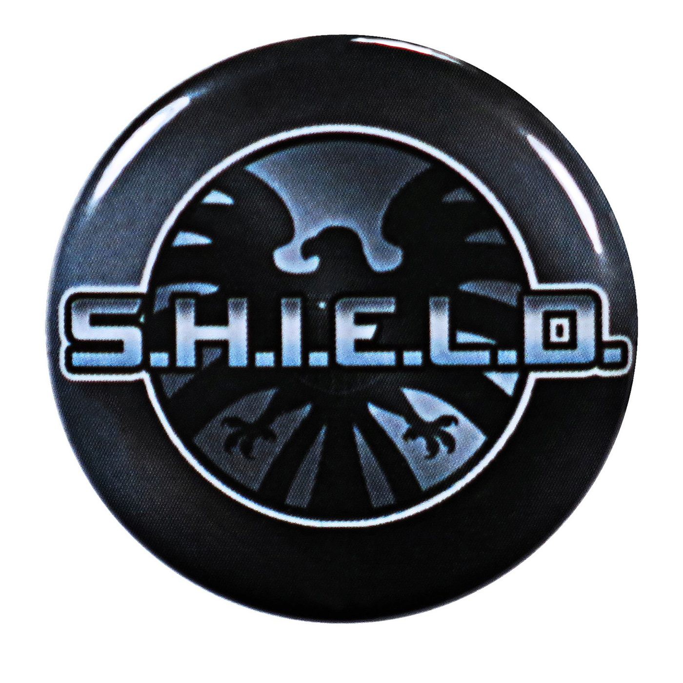 Shield Logo and Symbol Grey Button, Grey