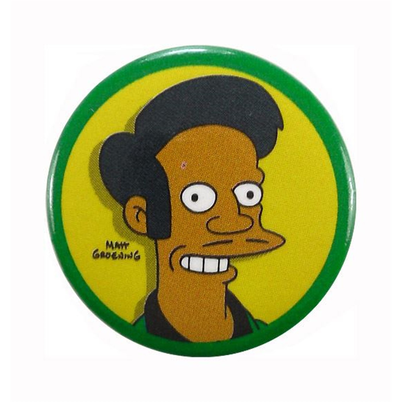 Simpsons Apu Button, White