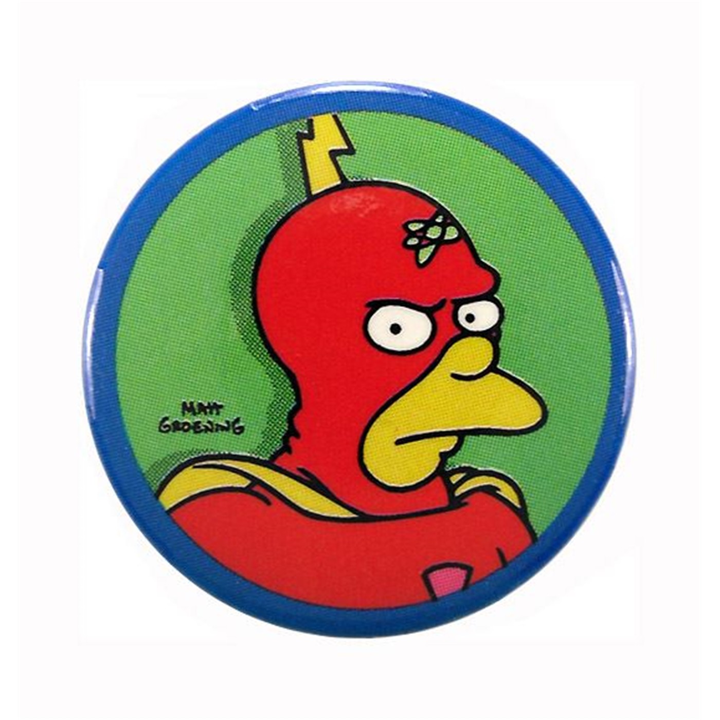 Simpsons Radioactive Man Button