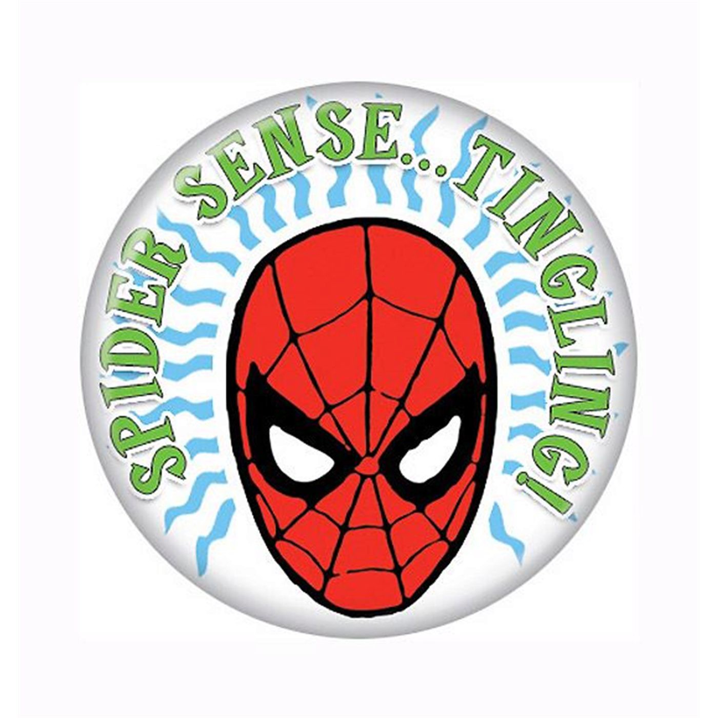 Spiderman Spidey Sense Button, White