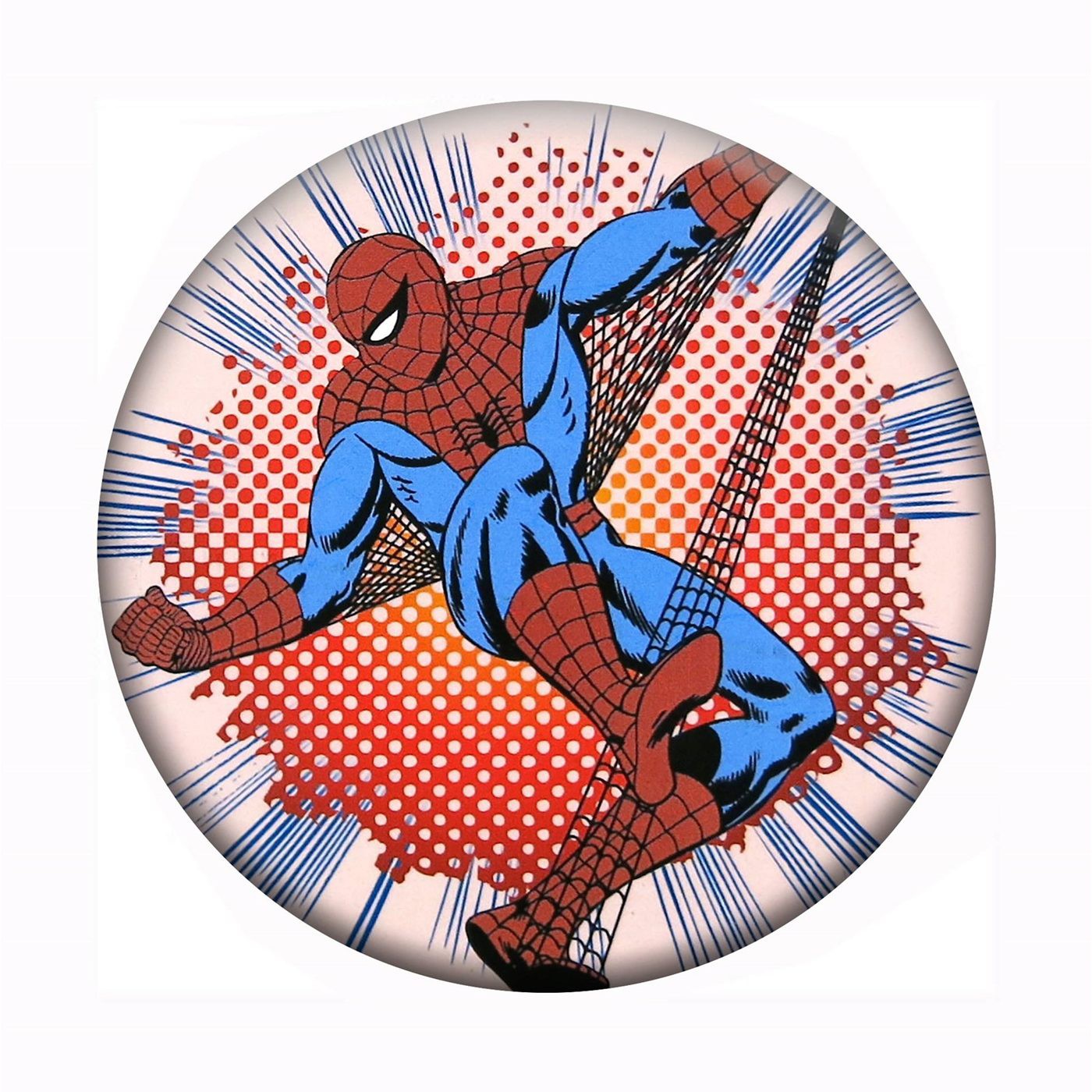 Spiderman Watch Out Buddy Button, White