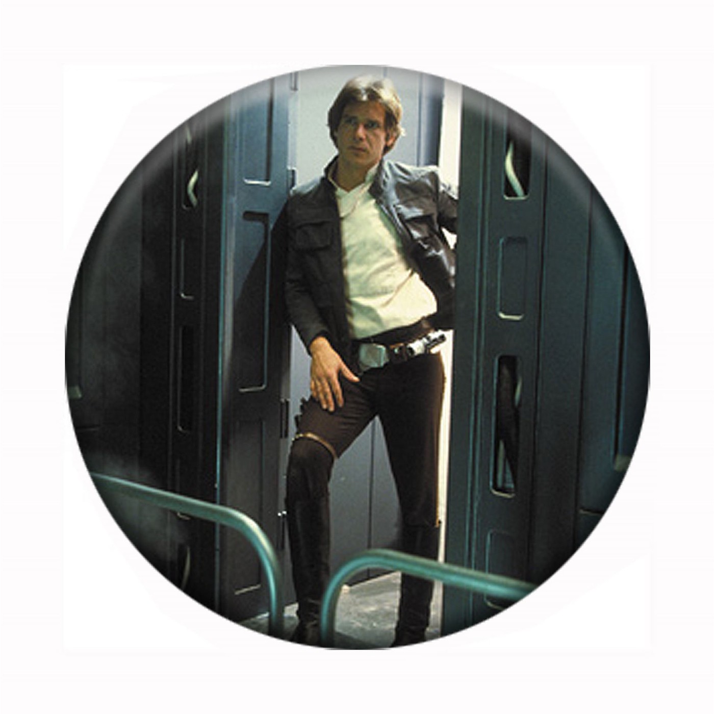 Han Solo Star Wars Button, White