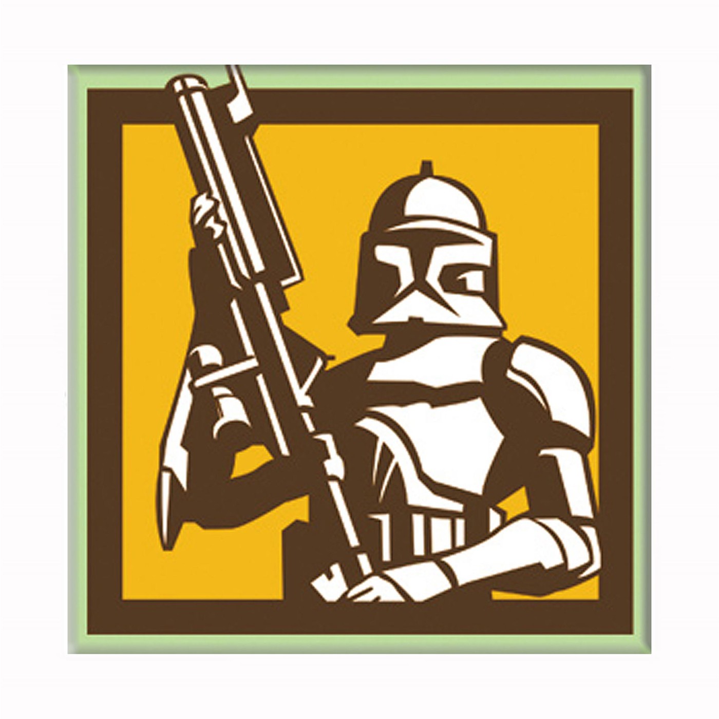 Rex Clone Trooper Star Wars Button, White