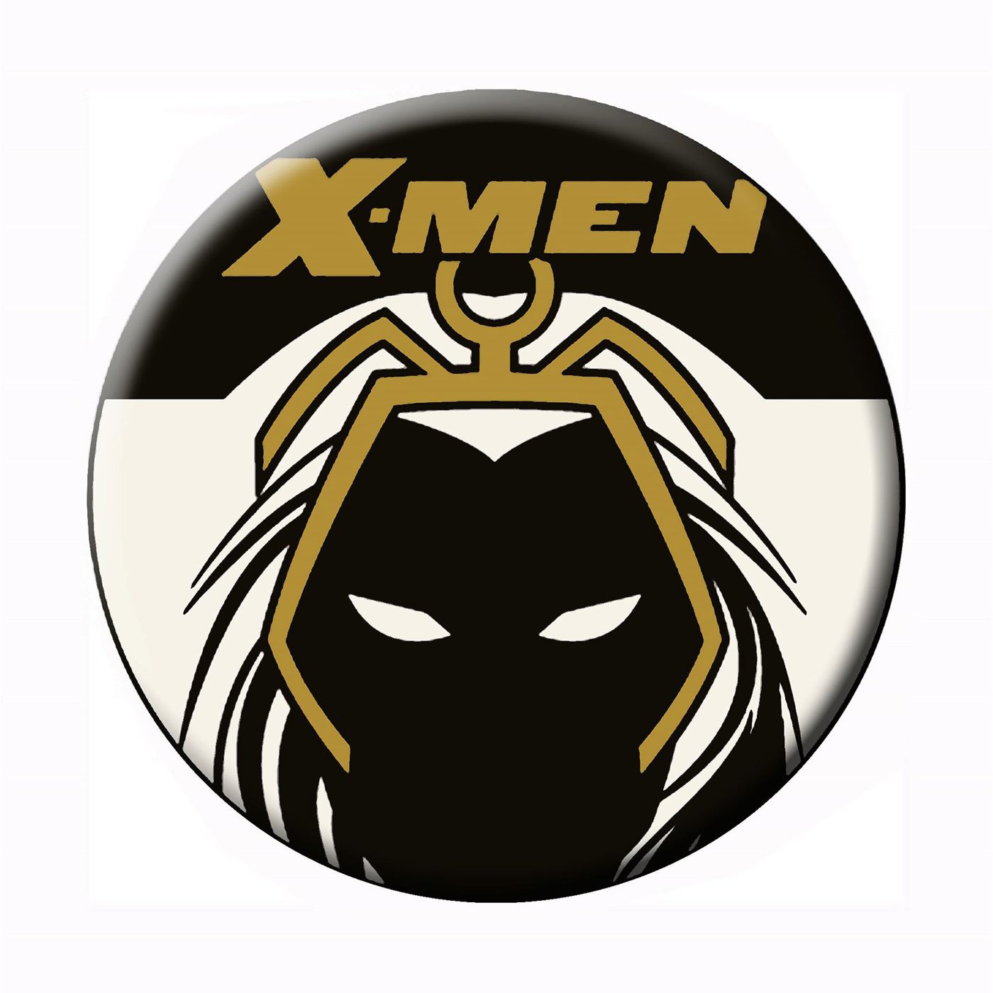 X-Men Storm Line Art Button, Black