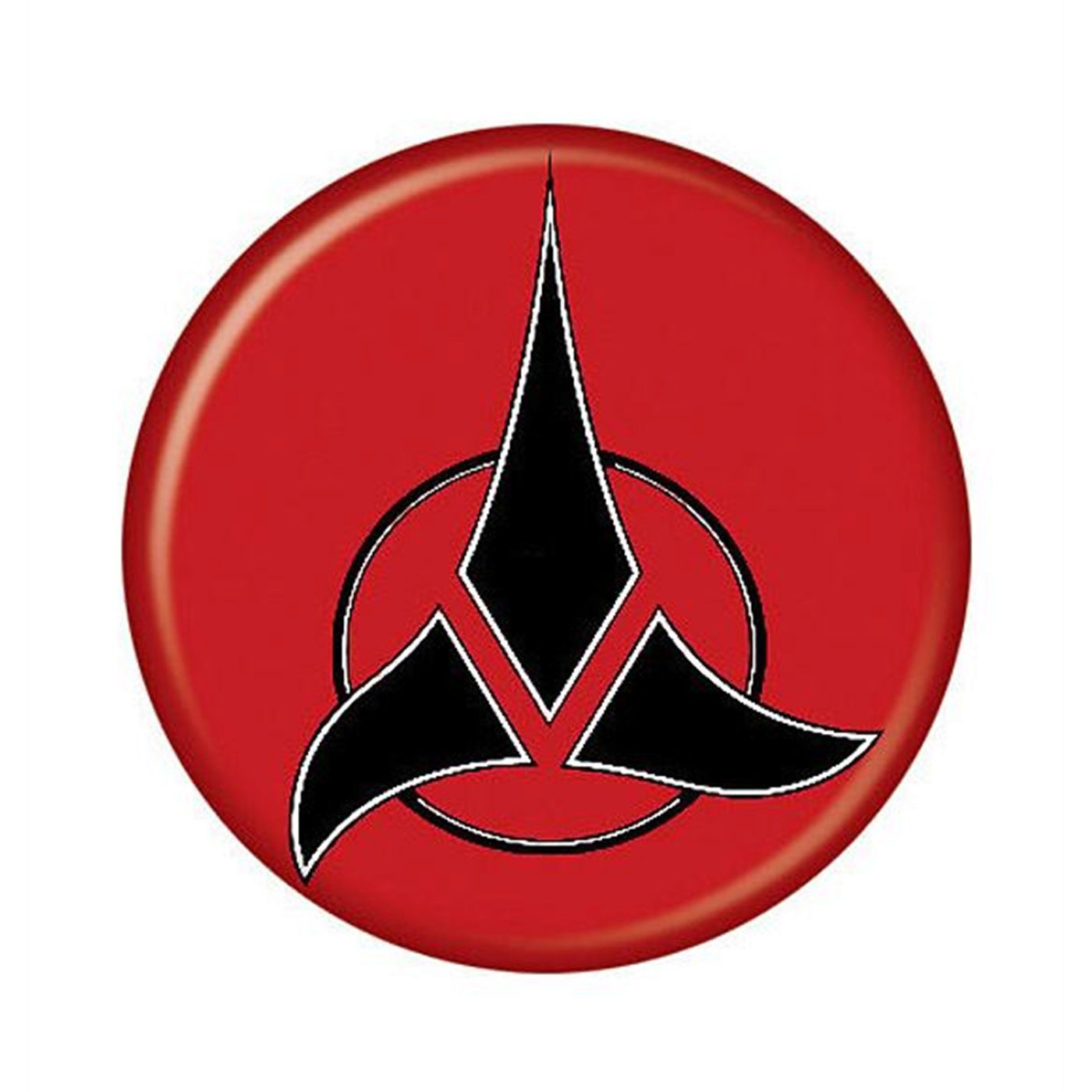 Star Trek Klingon Insignia Button, White