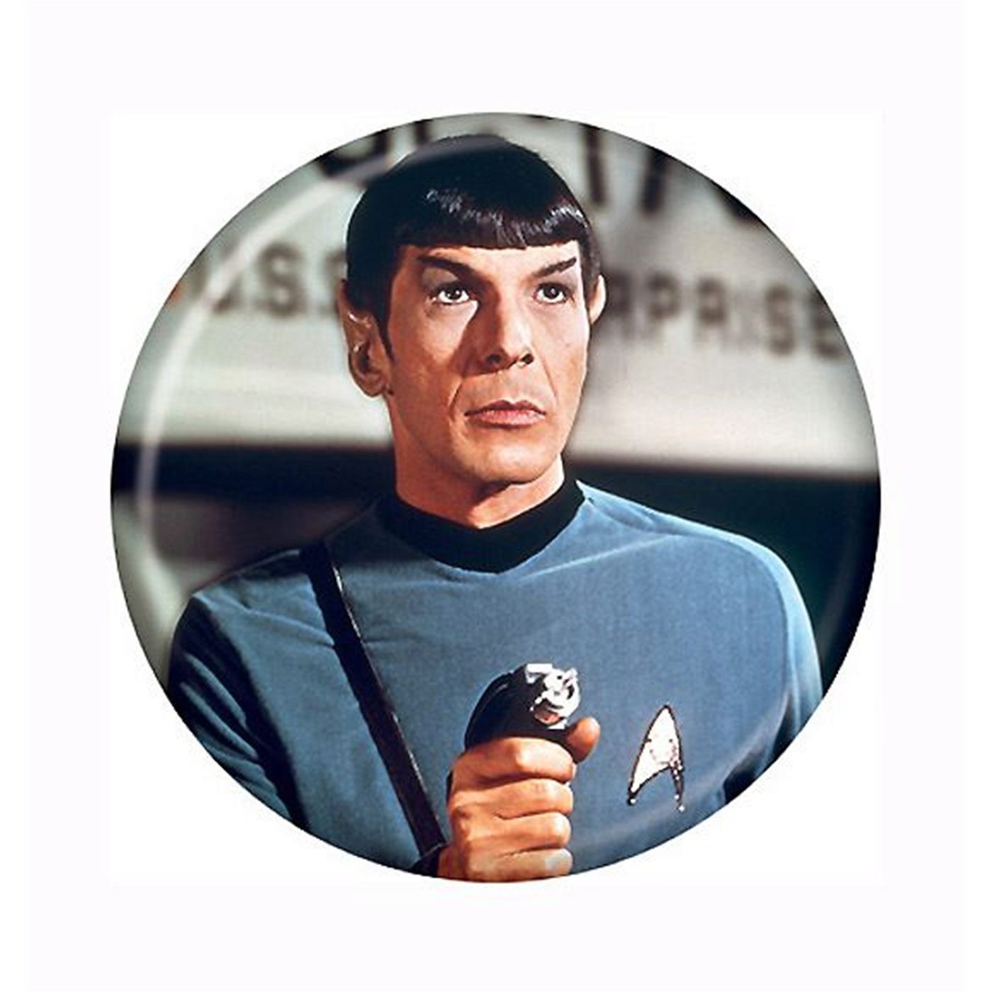 Star Trek Spock with Phaser Button, White