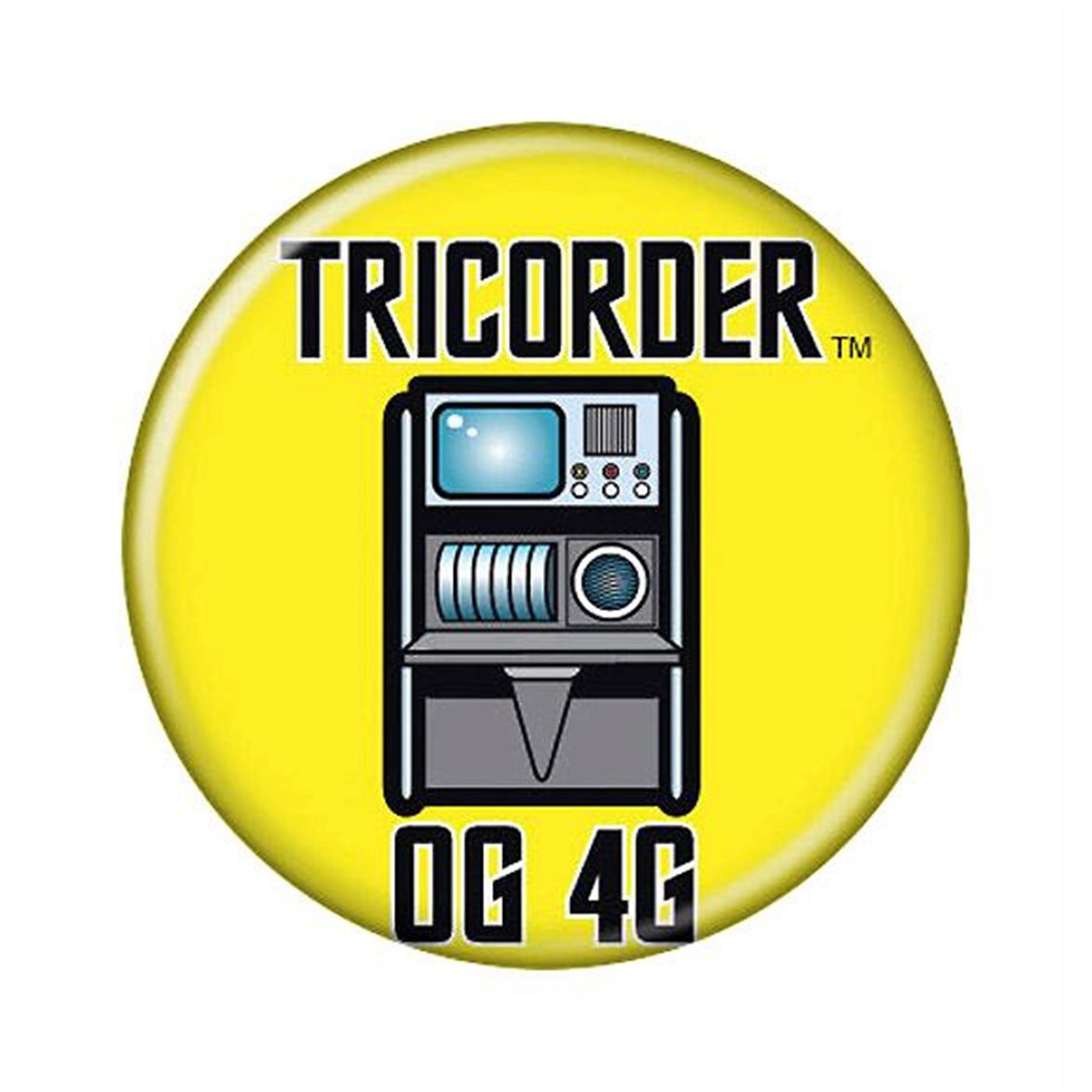 Star Trek Tricorder Button, White