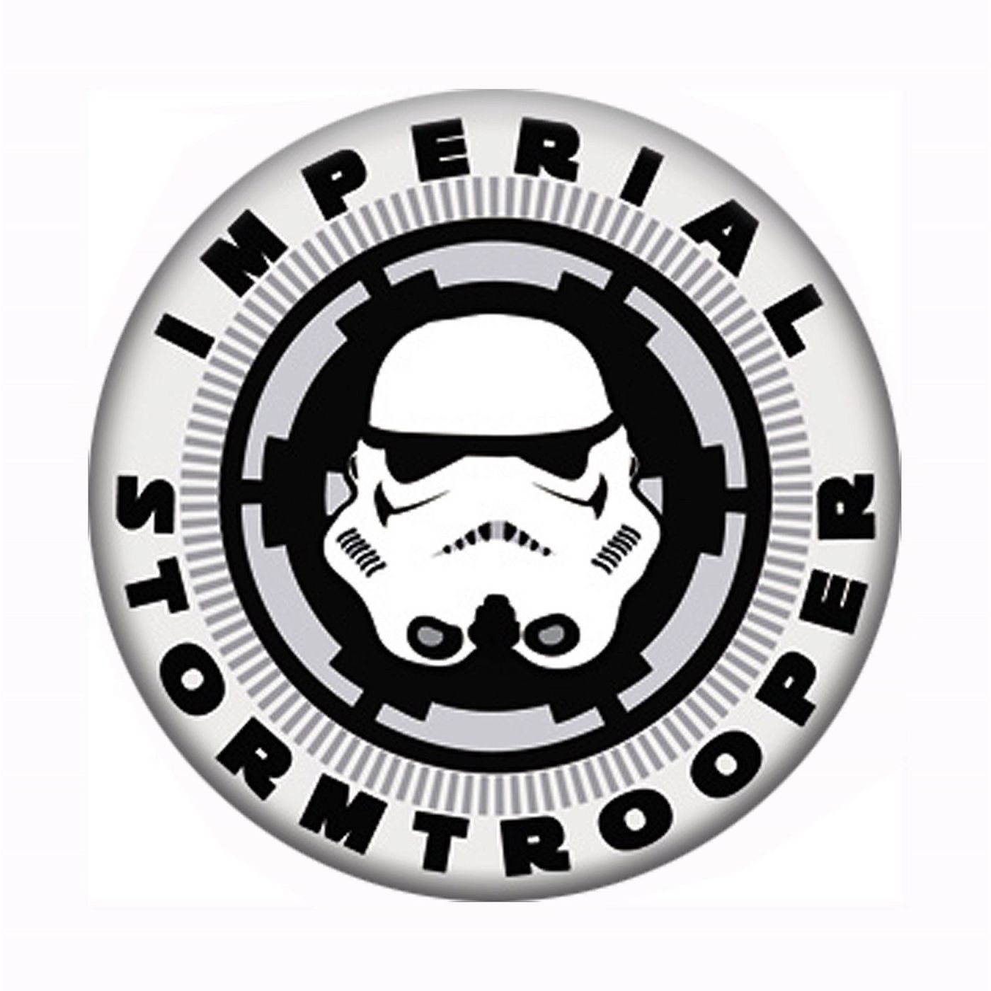 Star Wars Imperial Stormtrooper Mask and Logo Button, White