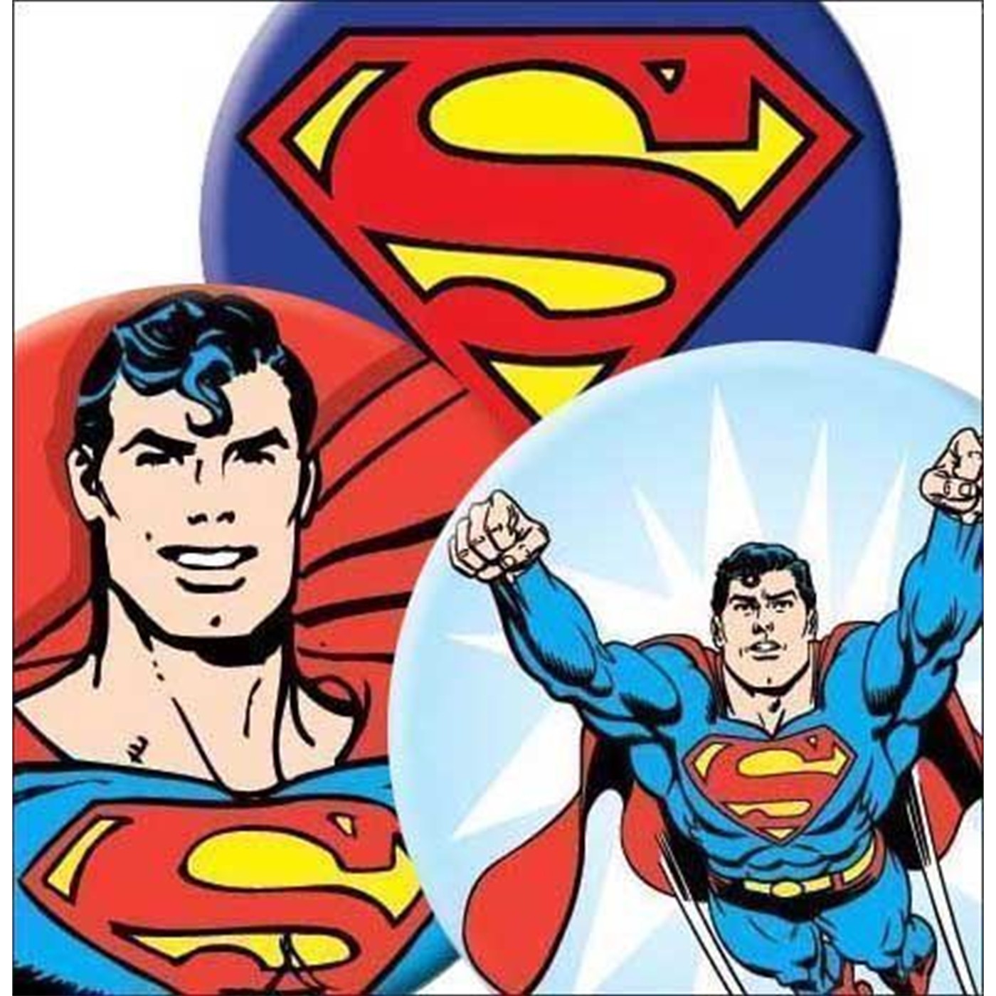 Superman Button Set of 3