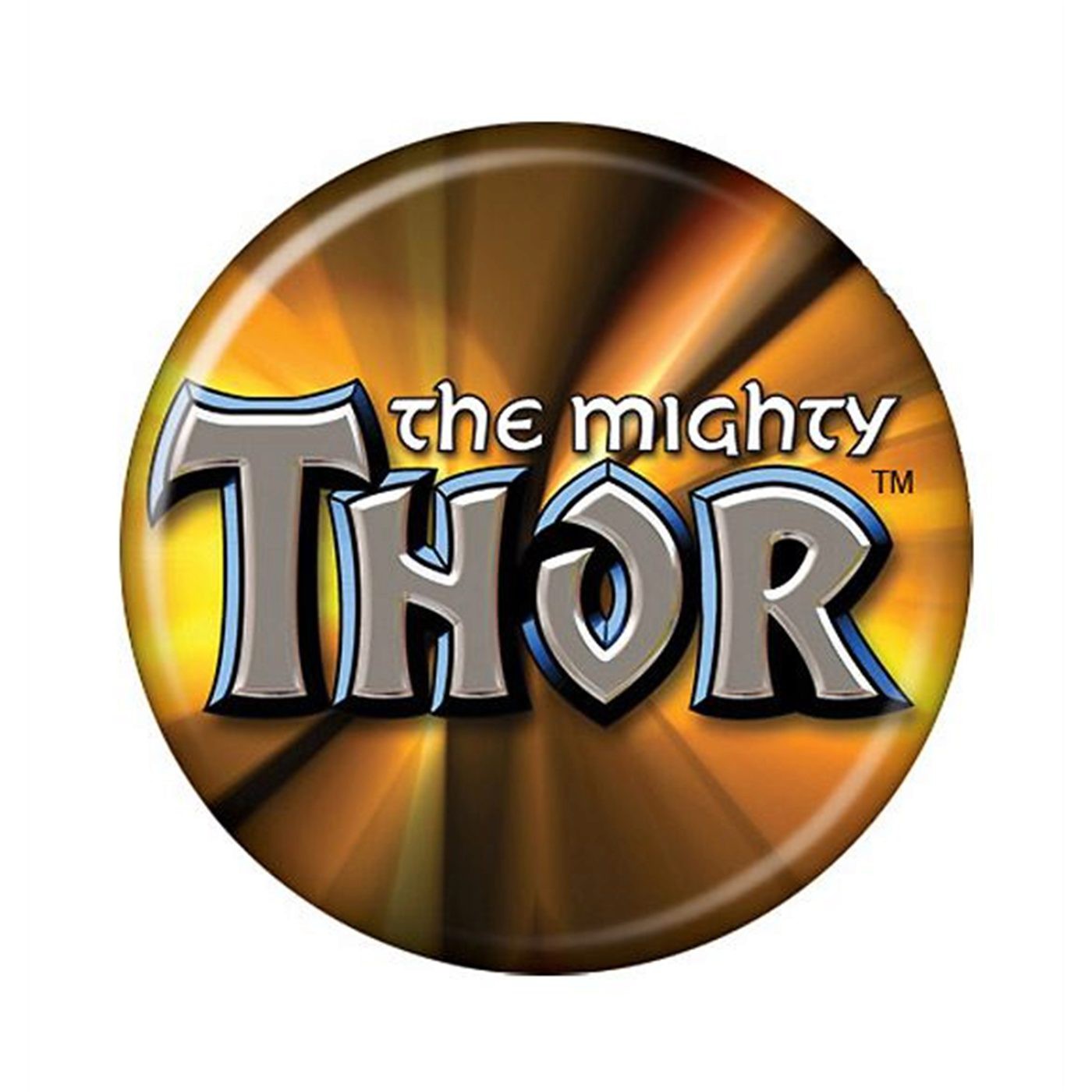 The Mighty Thor Button, White