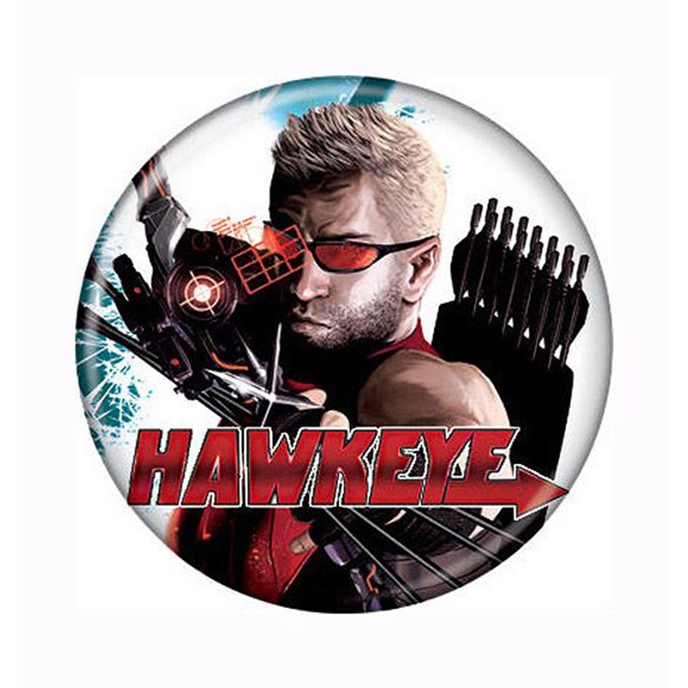Ultimate Hawkeye Button, White