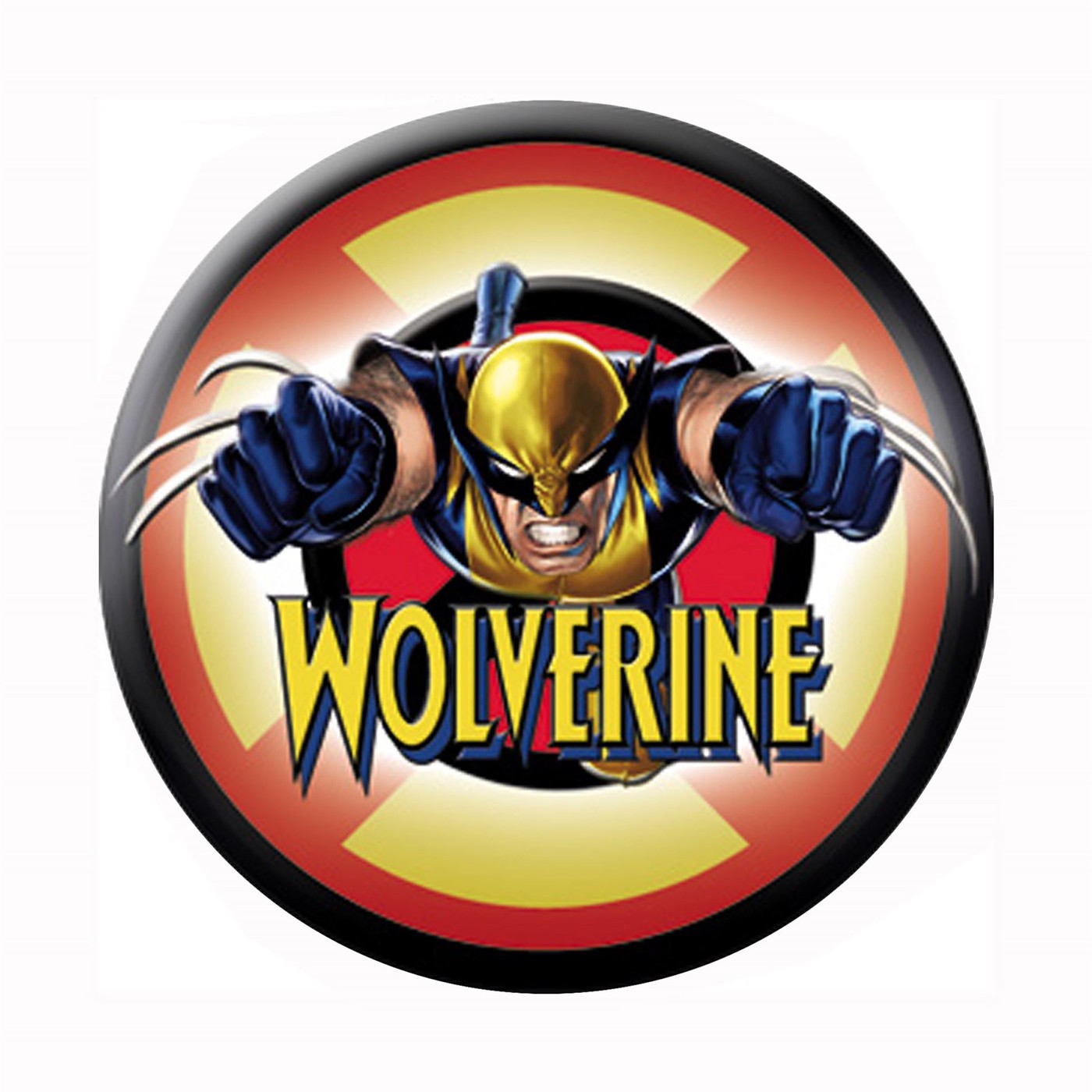 Wolverine X-Men Button, Yellow