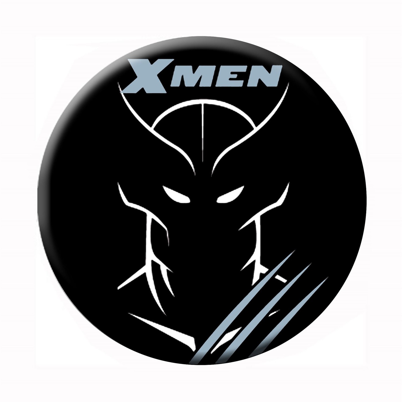 X-Men Wolverine Line Art Button, Black
