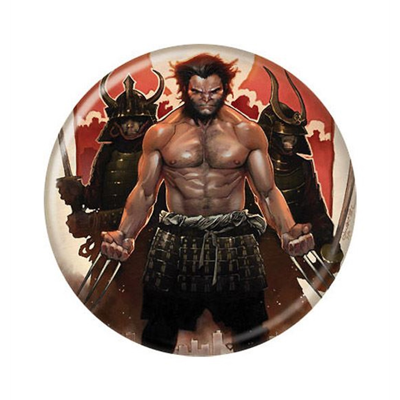 Wolverine and Samurai Button, Orange