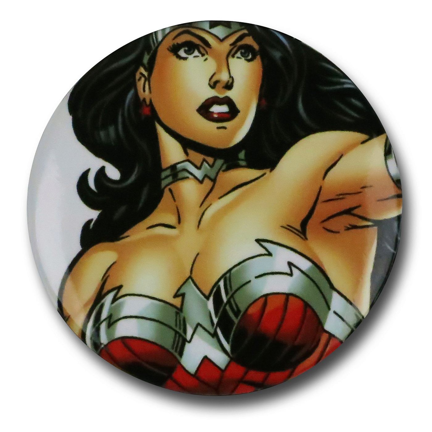 Wonder Woman New 52 Bust Button, White