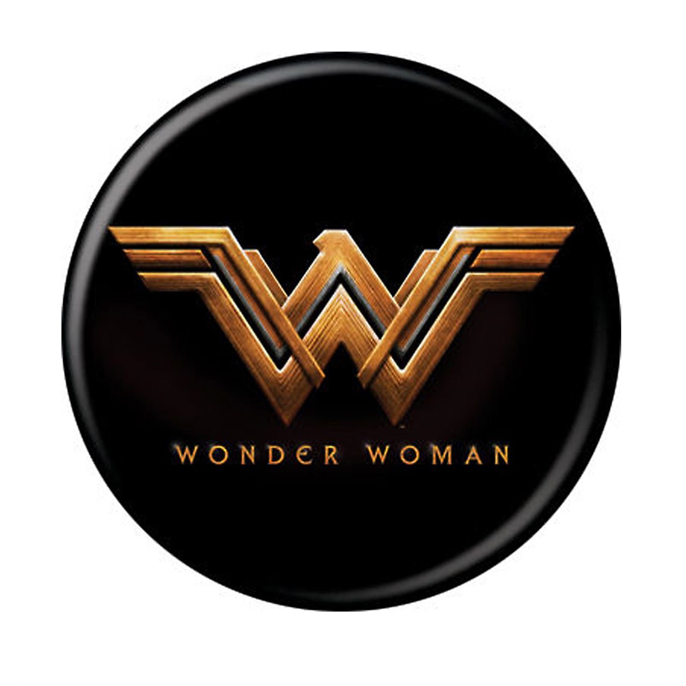 Wonder Woman Movie Logo Black Button, Black