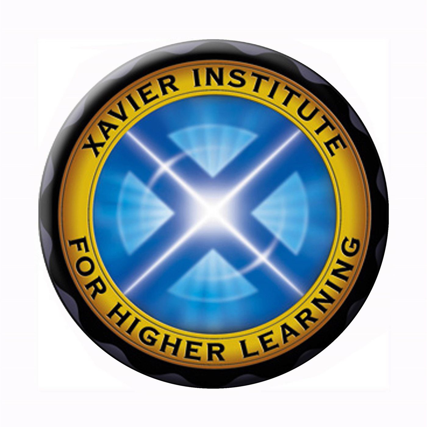 X-Men Xavier Institute Blue Symbol Button, Blue