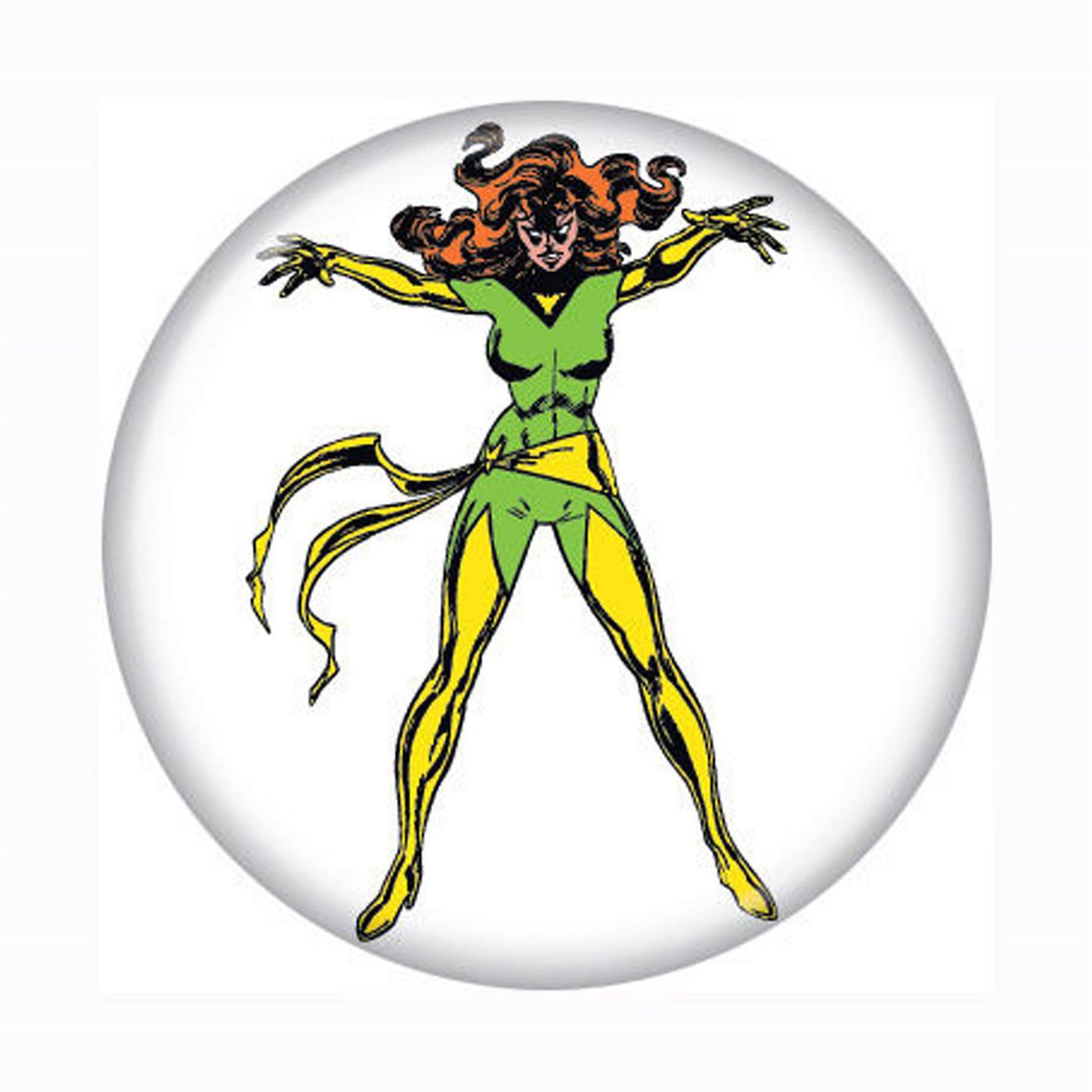X-Men Phoenix Button, White