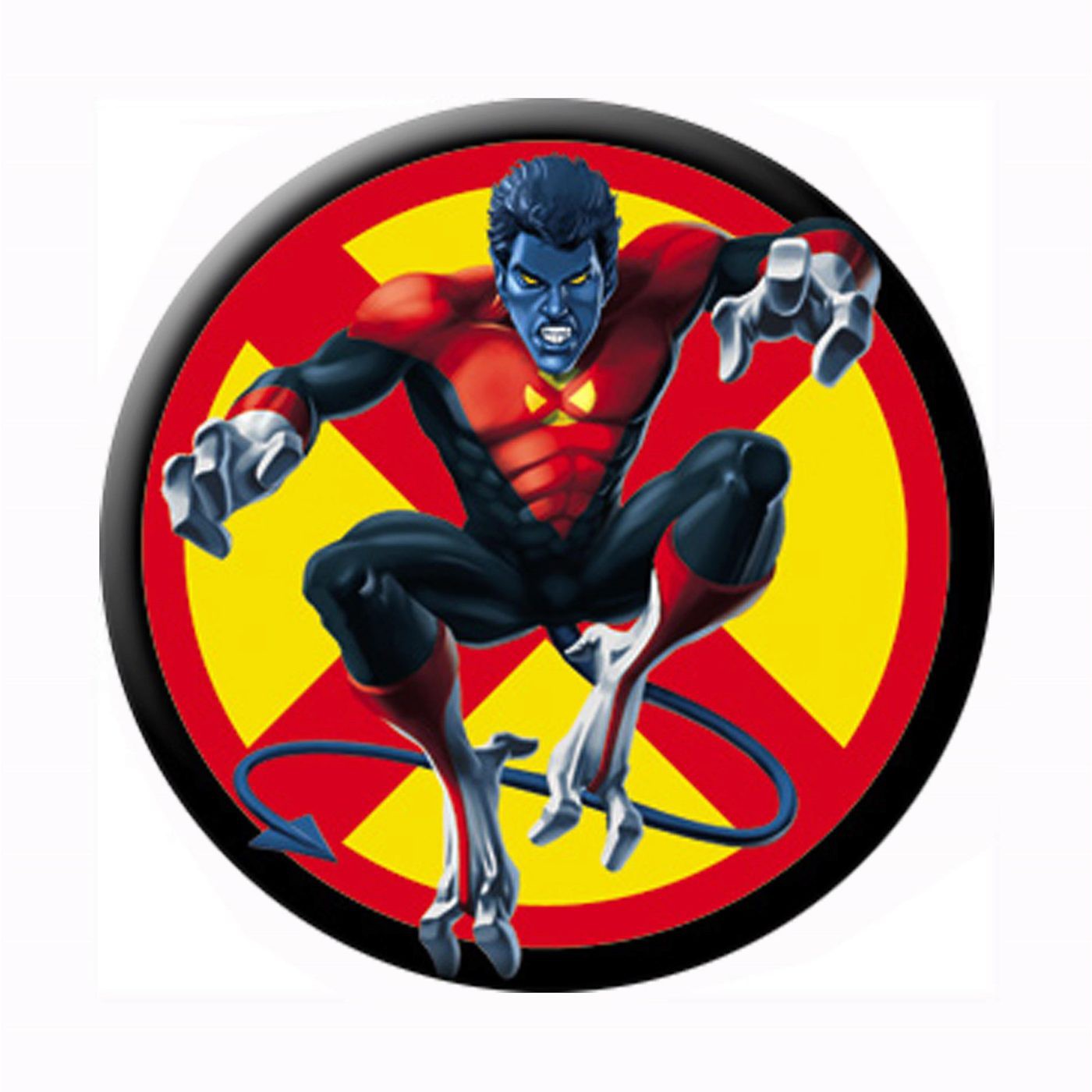 X-Men Nightcrawler Button, White