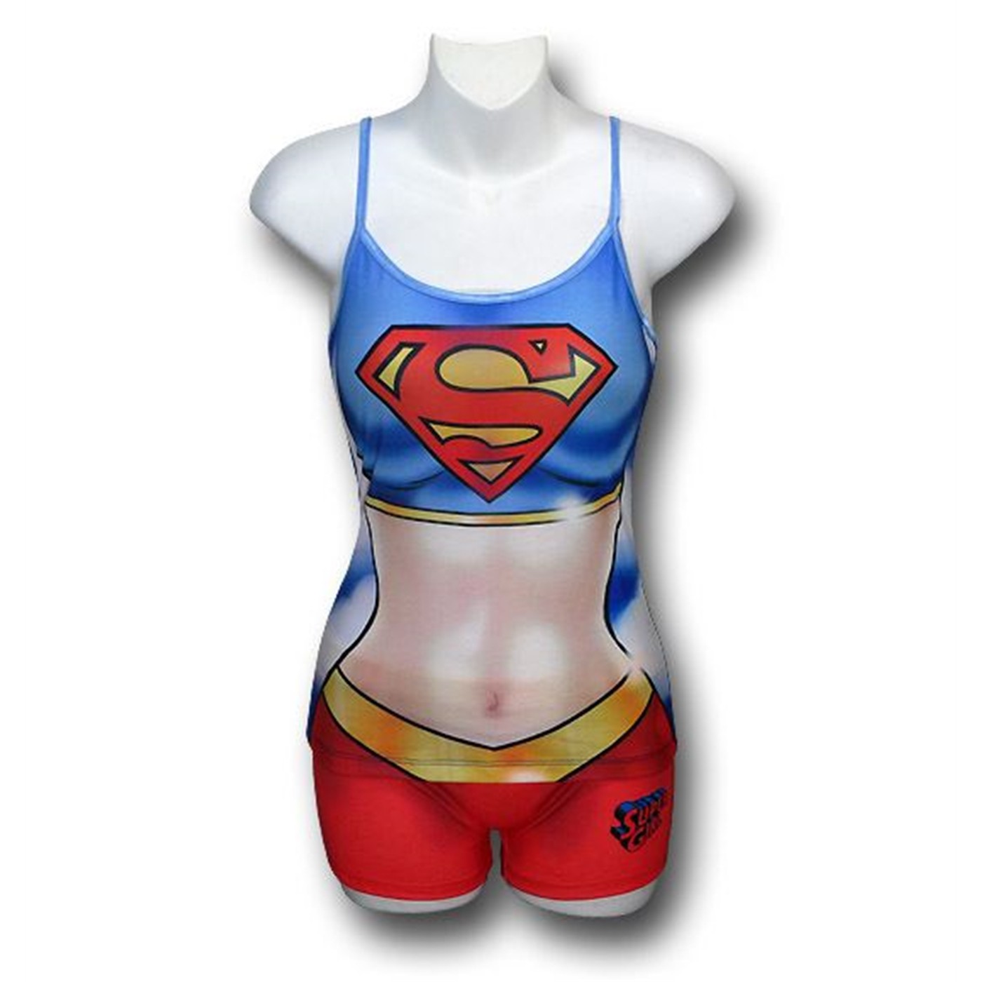 Supergirl Women's Costume Cami and Boyshorts Set, Blue