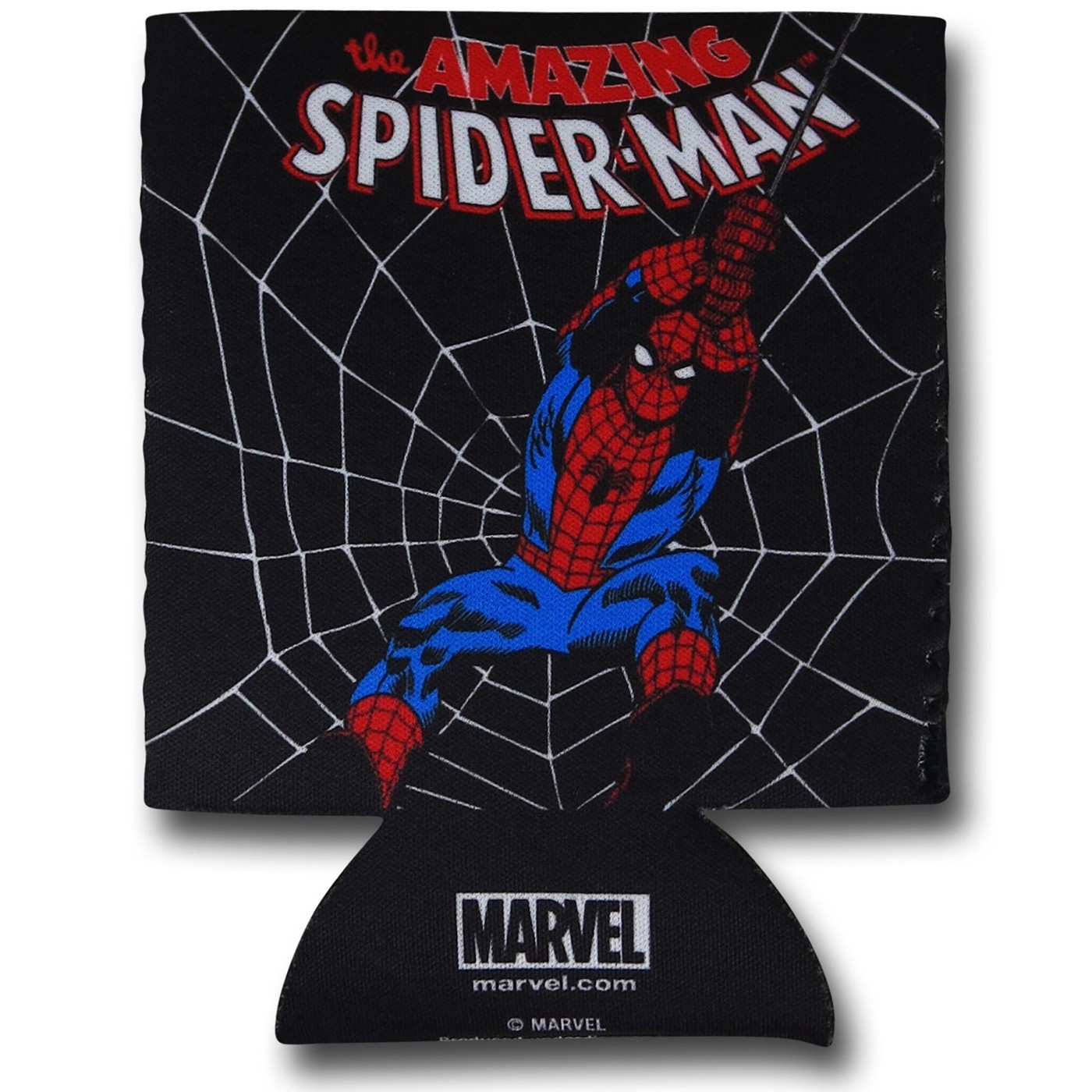 Spiderman Web Can and Bottle Cooler, Black