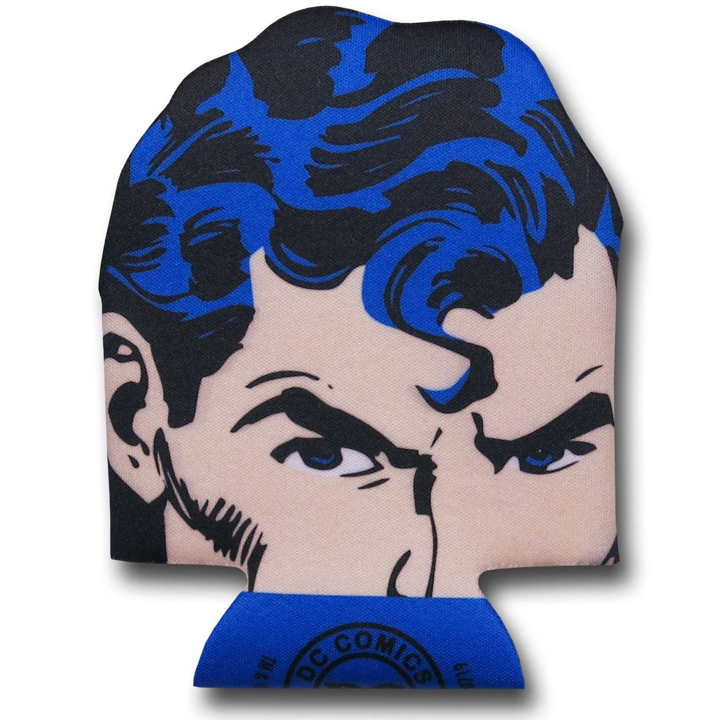 Superman Face Can and Bottle Cooler, Blue