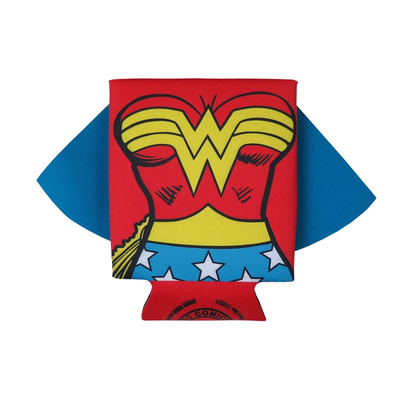 Wonder Woman Caped Can and Bottle Cooler, Red