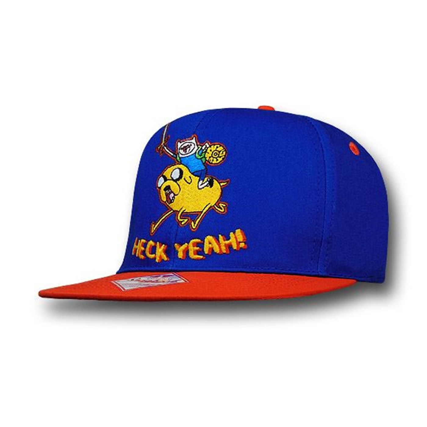 Adventure Time Heck Yeah Snapback Cap, Blue