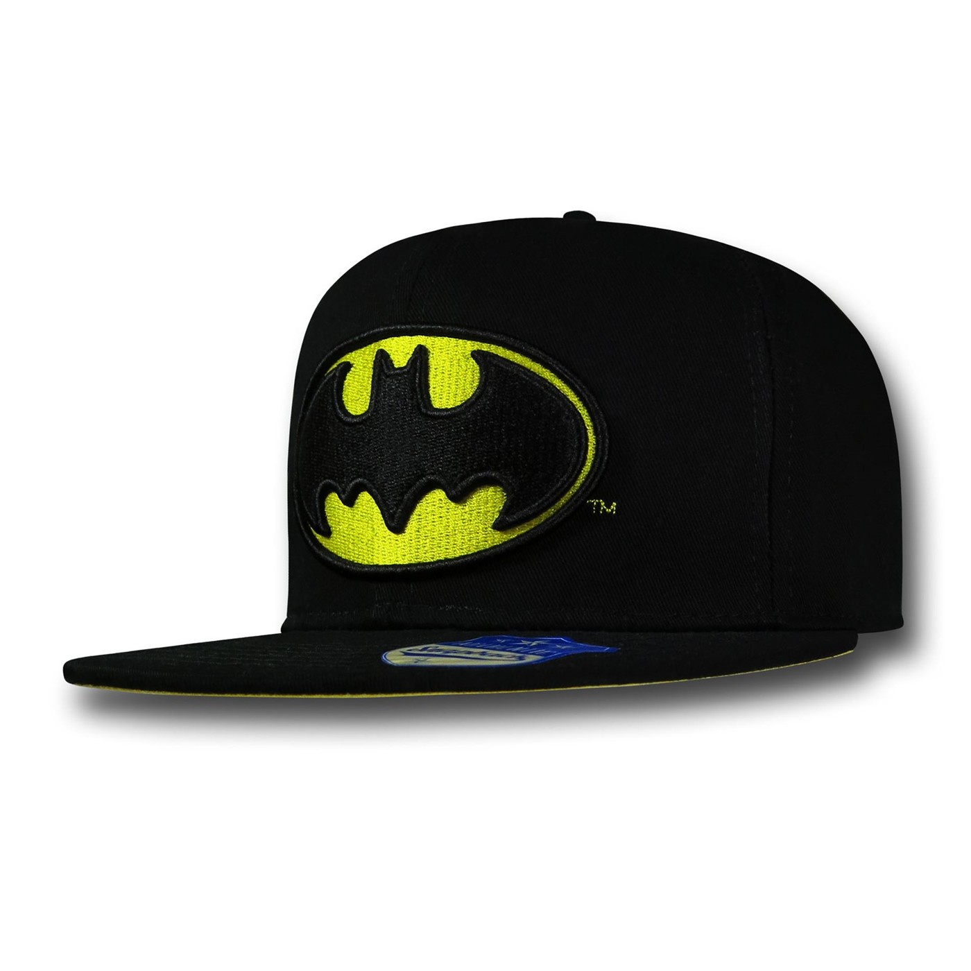 Batman Flat Billed 3D Symbol Hat, Black