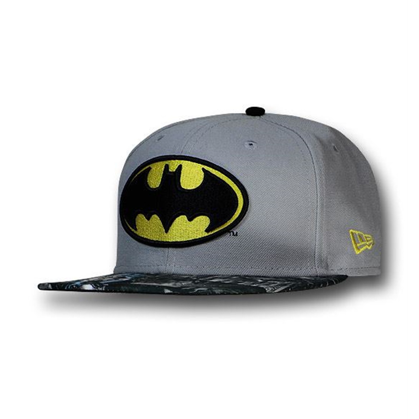 Batman 5950 Sublimated Brim Hat, Grey