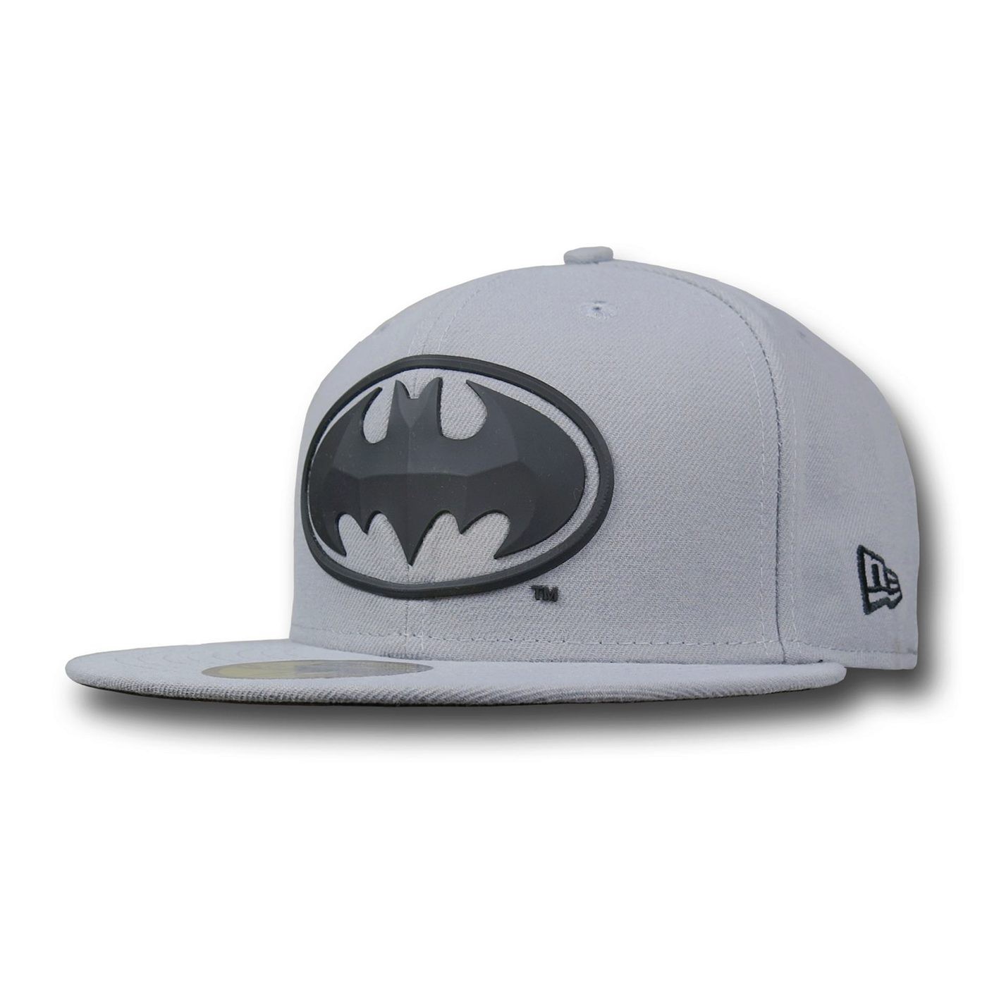 Batman Beveled Symbol 59Fifty Grey Hat, Grey