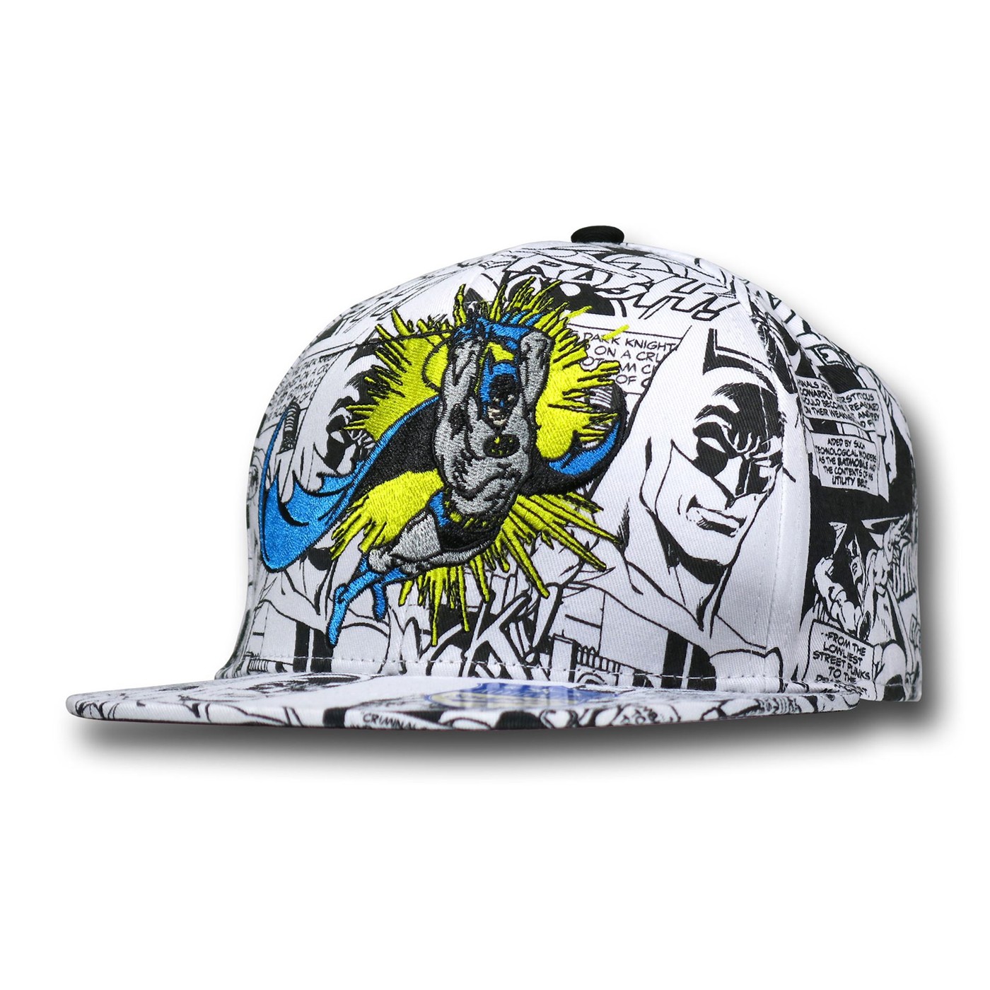 Batman Color Swing Black and White Sublimated Hat, White