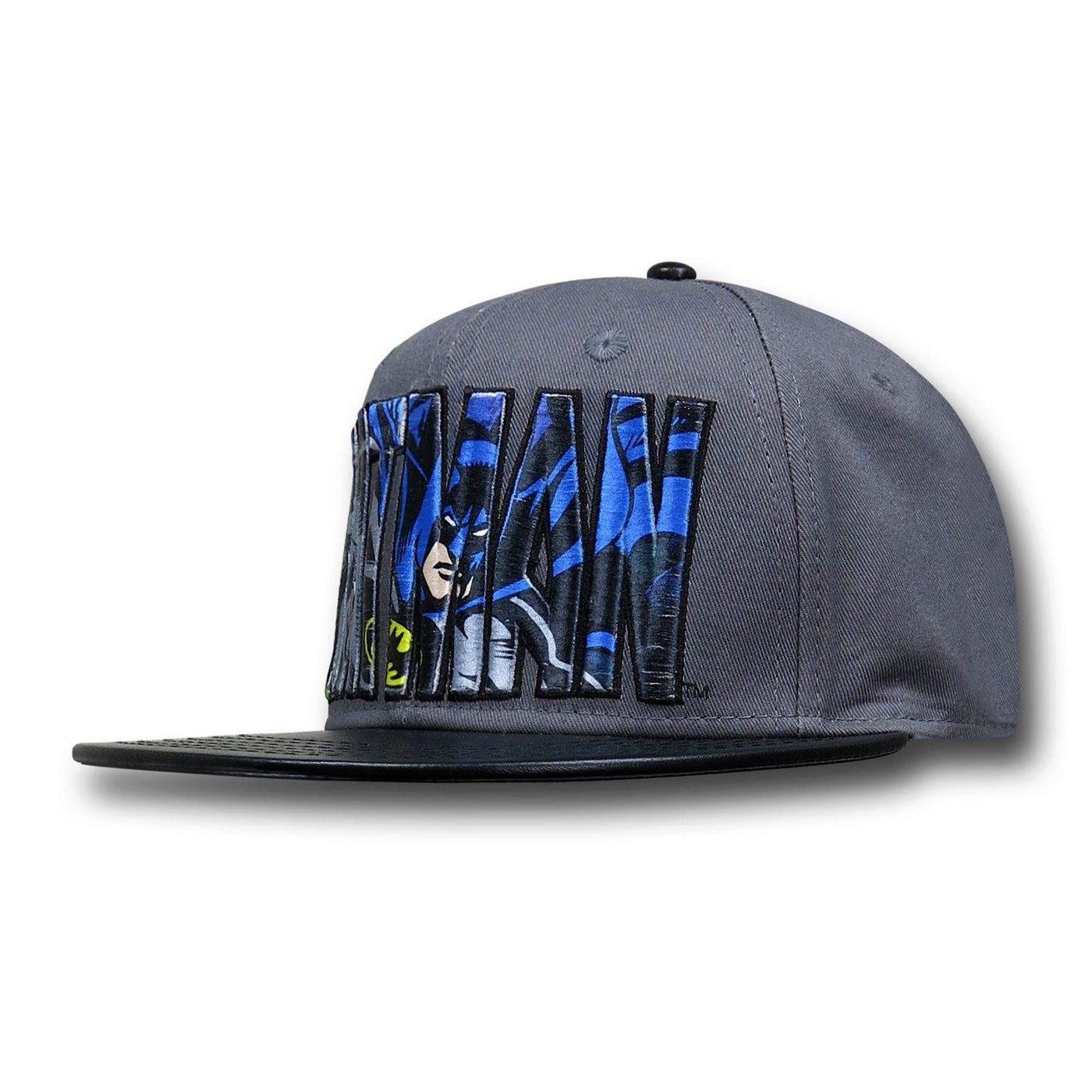 Batman Sublimated Character Logo Snapback Hat, Grey
