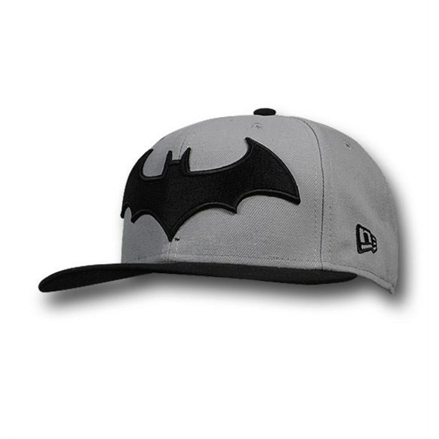 Batman Hush Symbol 59Fifty Grey & Black Flat Bill Hat, Grey