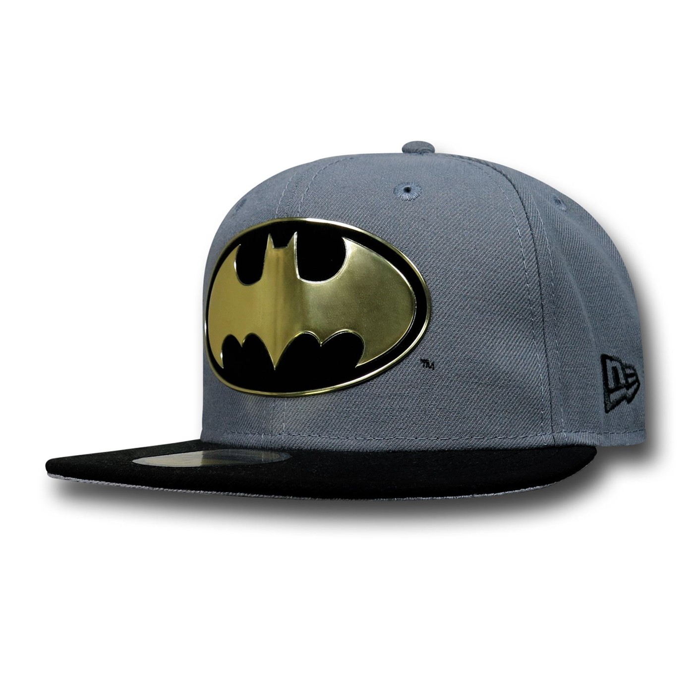 Batman Symbol Flock Cut 59Fifty Hat, Grey
