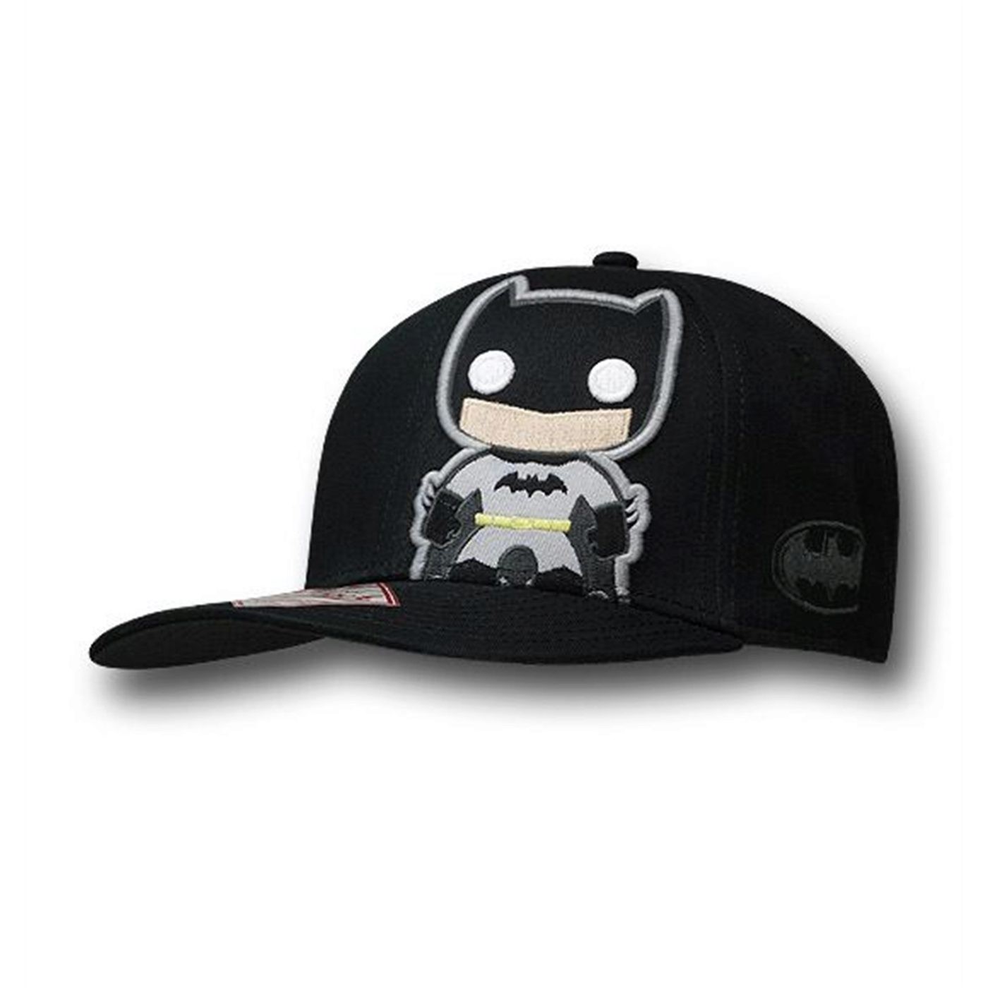 Batman Pop Heroes Snapback Flat Bill Hat, Black