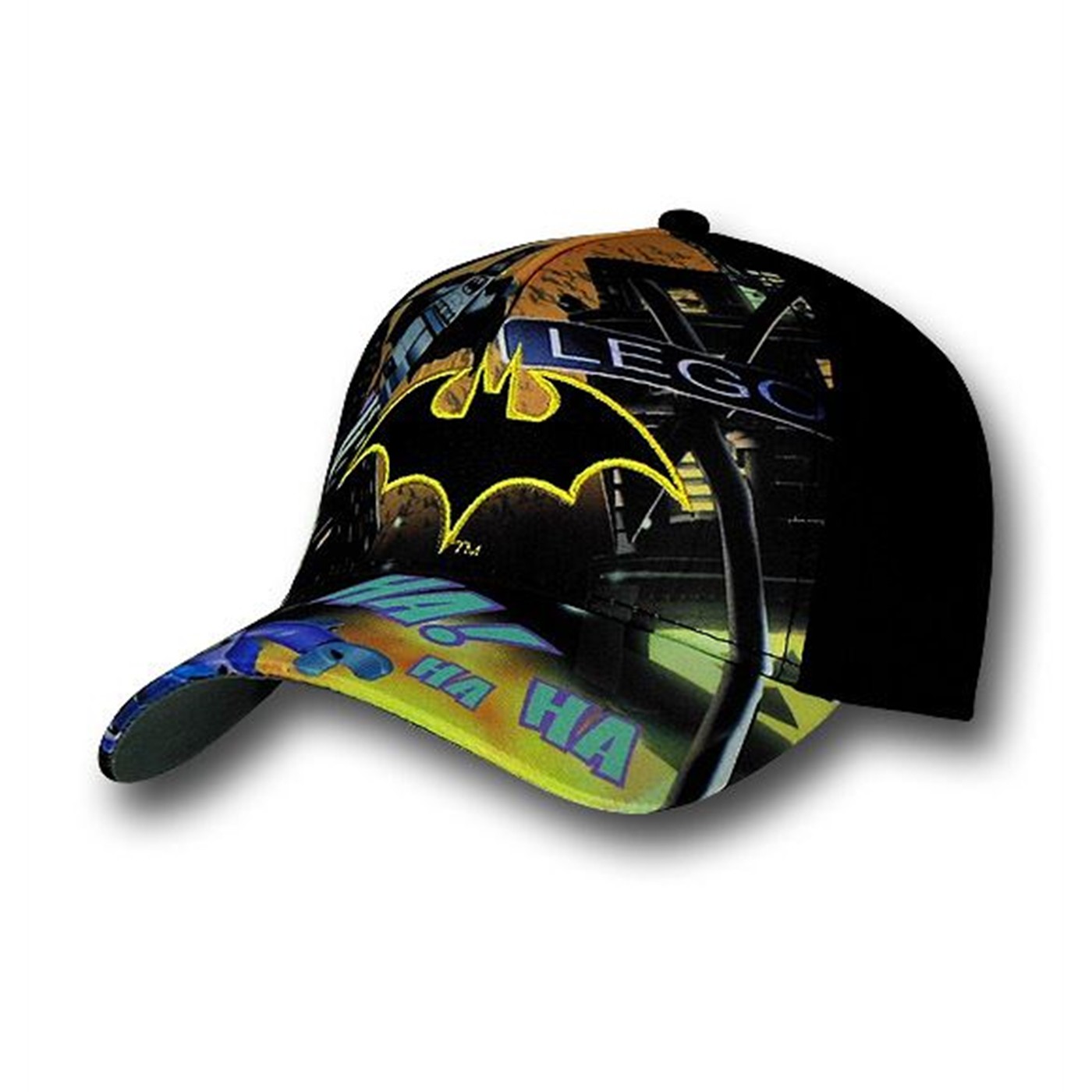 Batman Legos and 3D Symbol Kids Adjustable Hat, Black