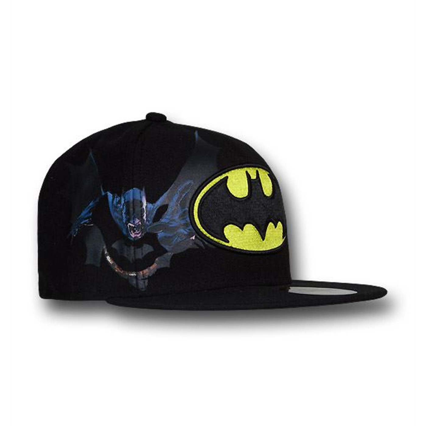 Batman Materialize 59Fifty Flat Billed Hat, Black