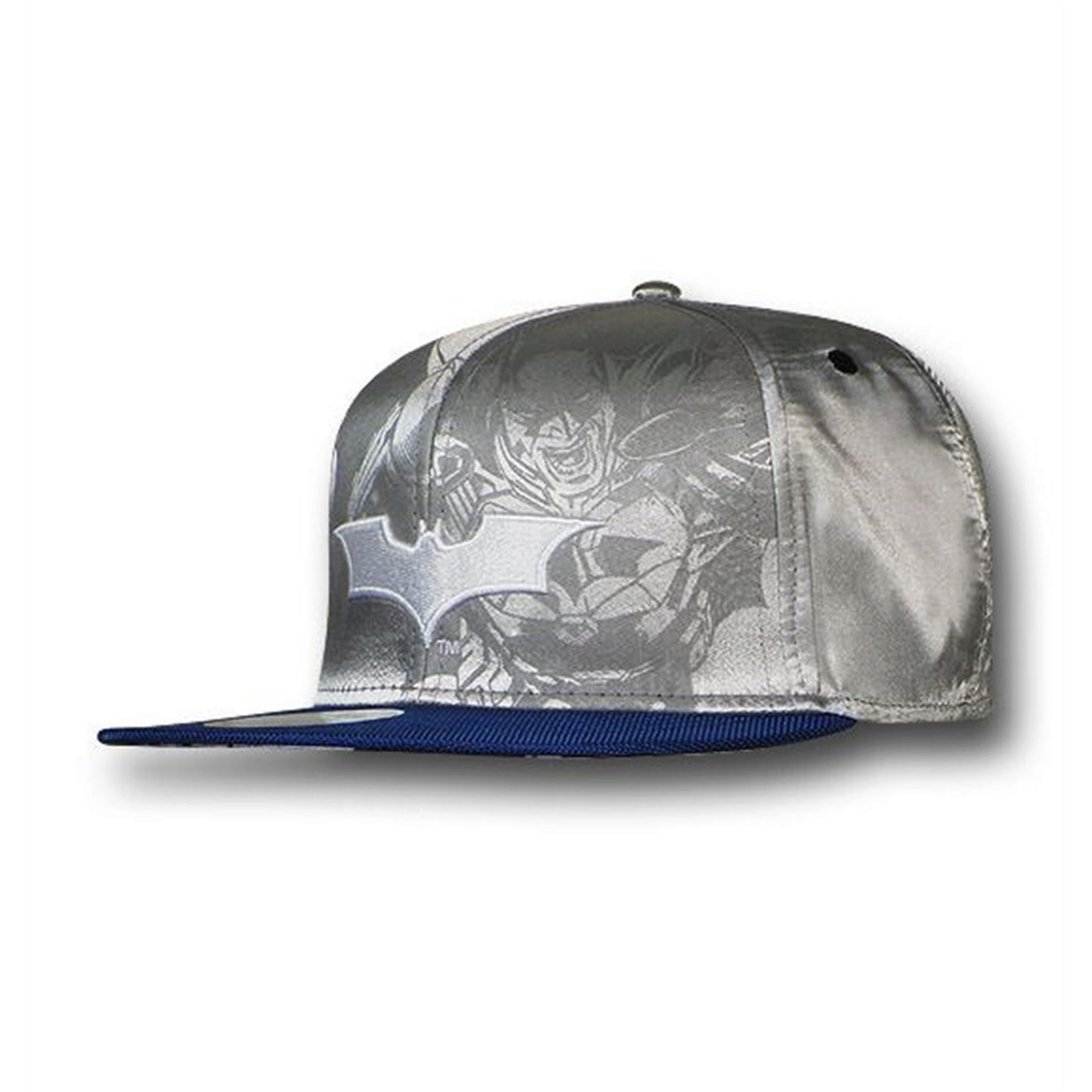 Batman Dark Knight Symbol Adjustable Reflective Hat, Grey